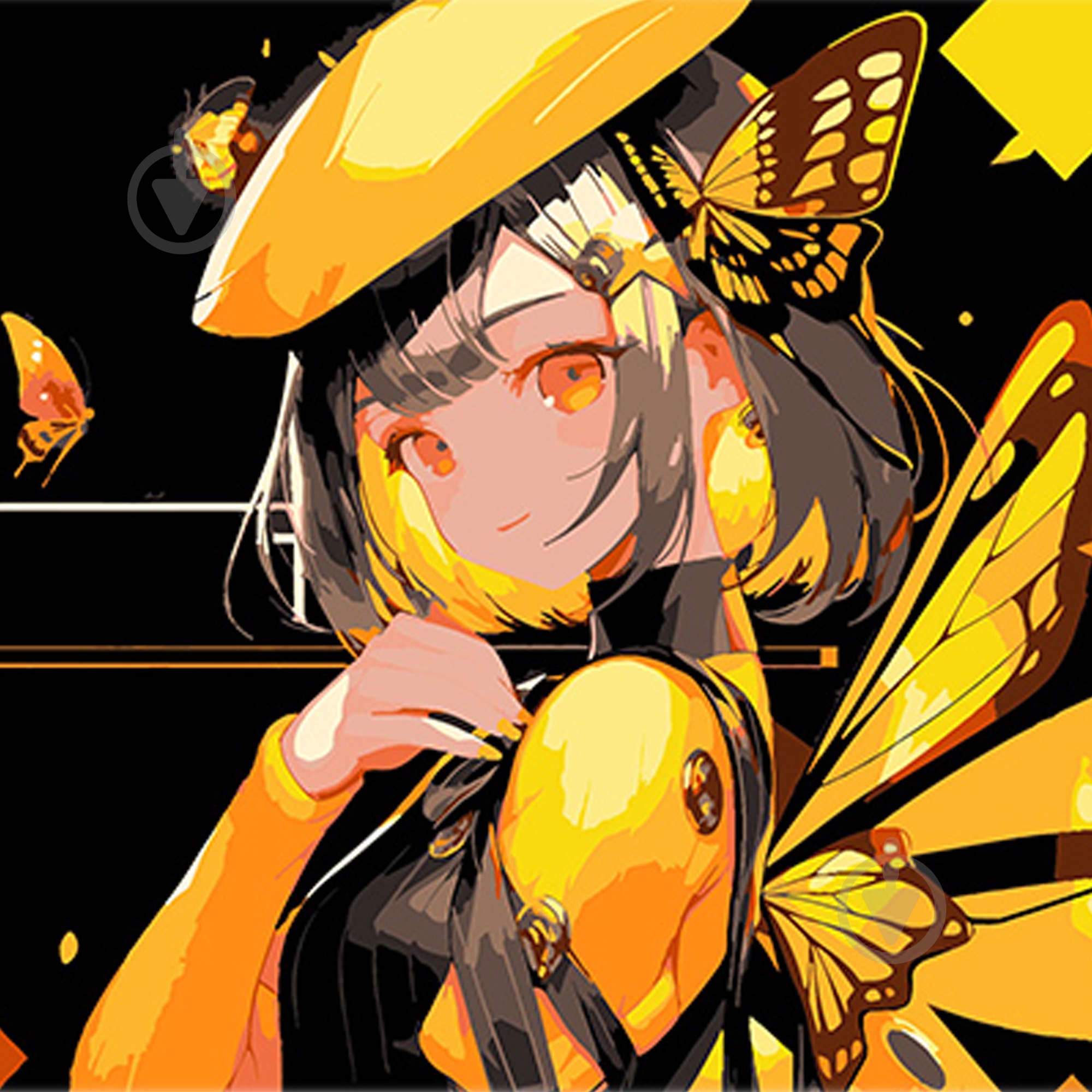 Набір для розпису за номерами Strateg Аніме дівчинка-метелик SH3030-17 - фото 1 Набір для розпису за номерами Strateg Аніме дівчинка-метелик SH3030-17 - фото 1