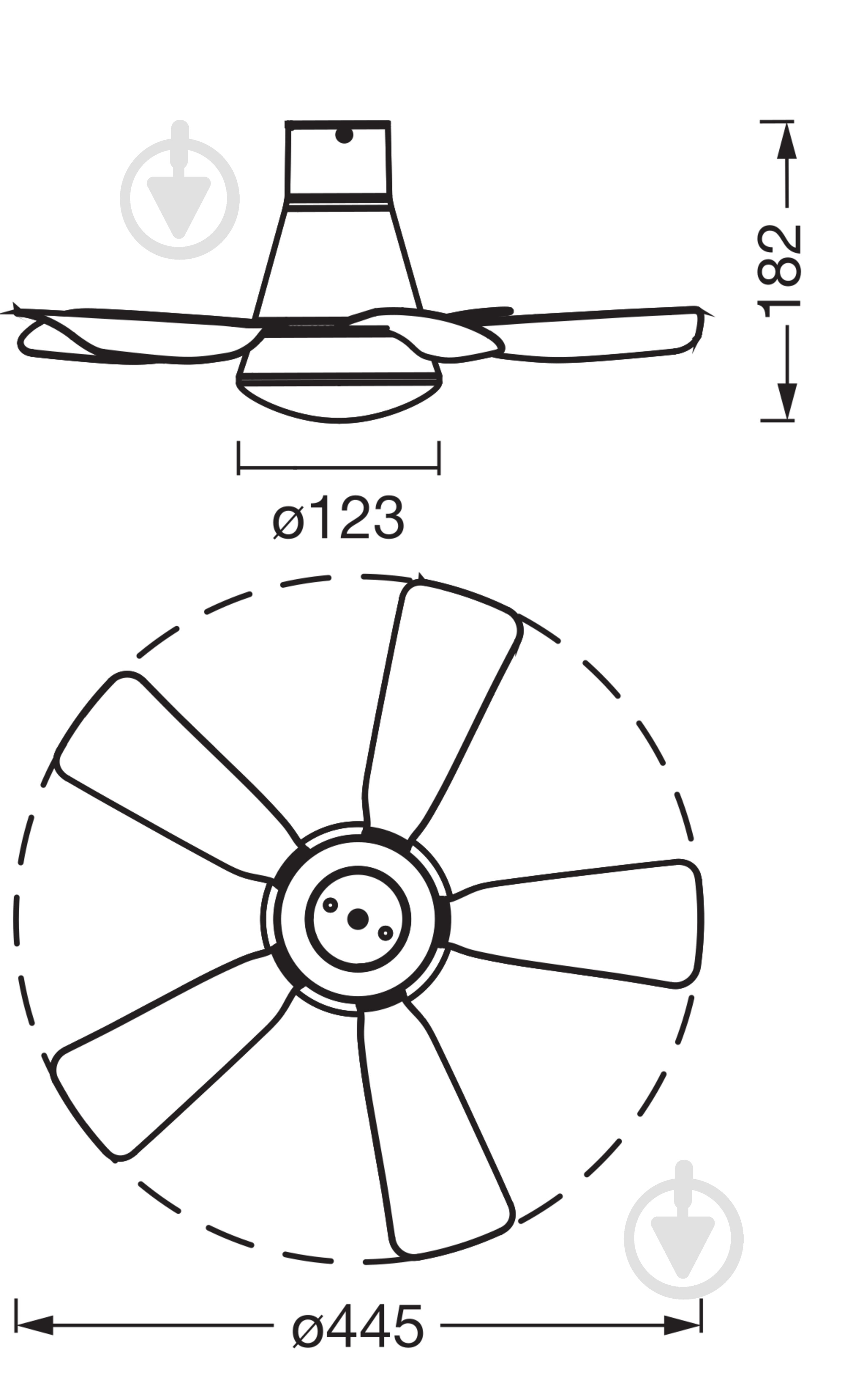 Люстра-вентилятор Osram Ceiling DIM 15 Вт белый FAN LESTE - фото 8
