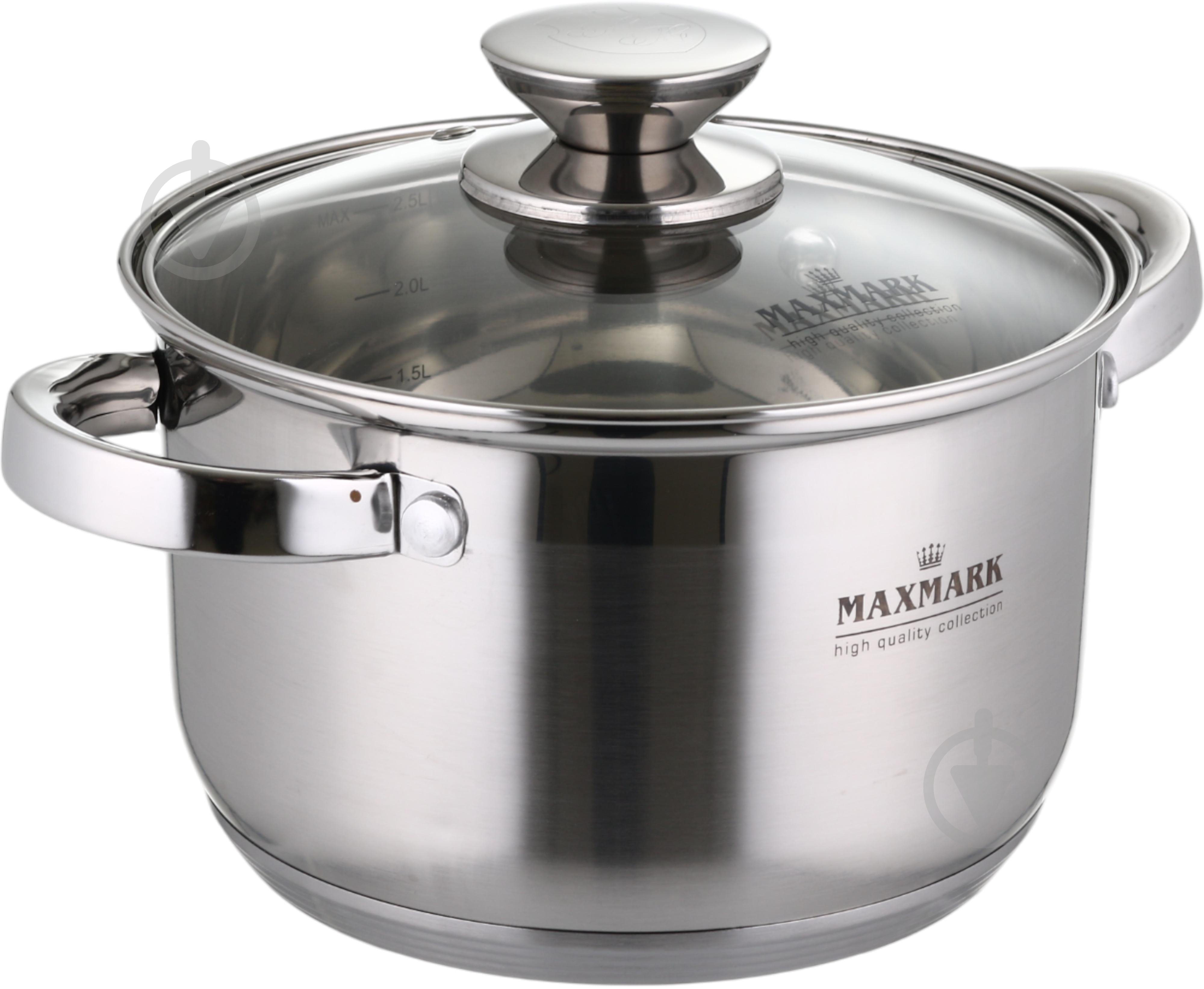 Кастрюля с крышкой Maxmark 2 л 18 см MK-3702 - фото 1