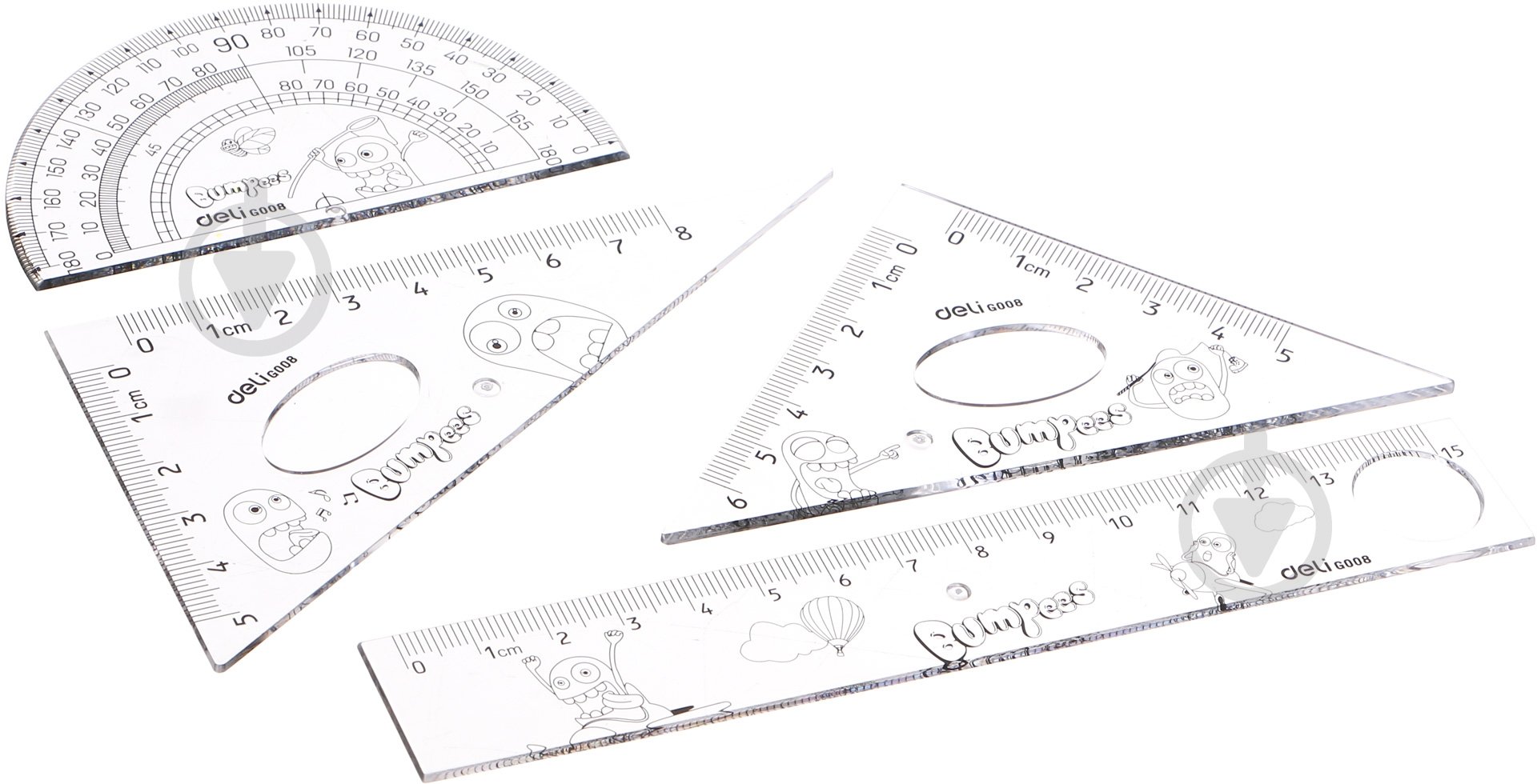 Набор линеек Bumpees 4 предмета Deli - фото 2