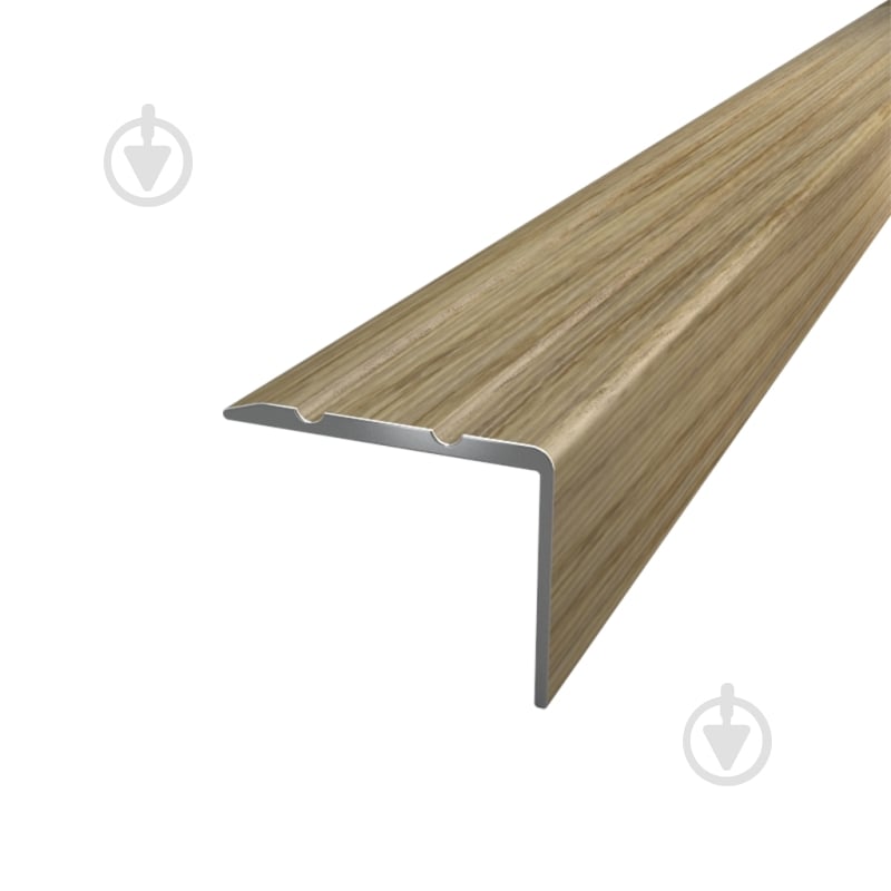 Лестничный профиль рифленый АЛЮПРО 23,5х1800 мм зебрано песочный - фото 1