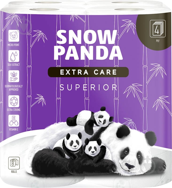 ᐉ Туалетная бумага Сніжна Панда EXTRA CARE Superior