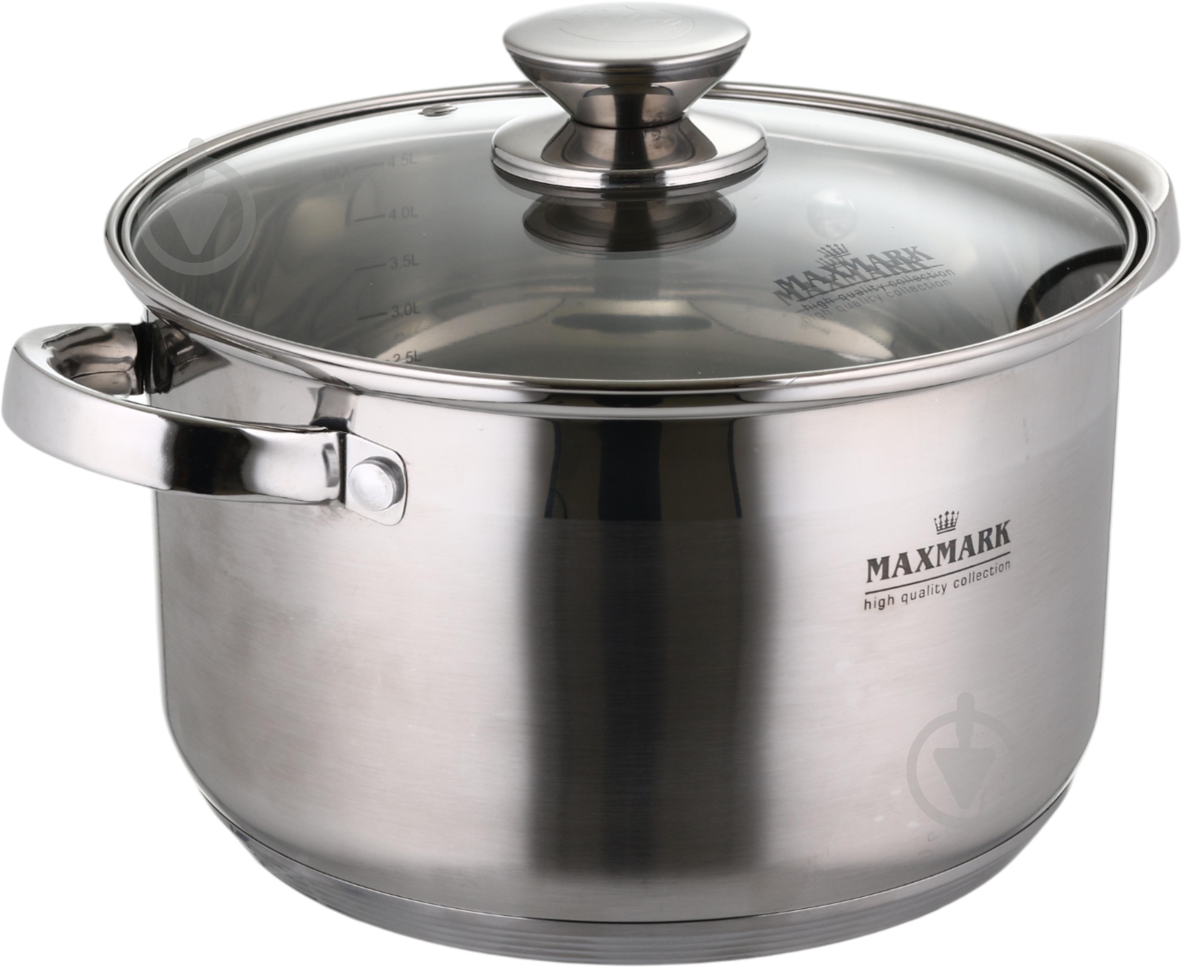 ᐉ Кастрюля с крышкой Maxmark 4 л 22 см MK-3704 • Купить в Киеве