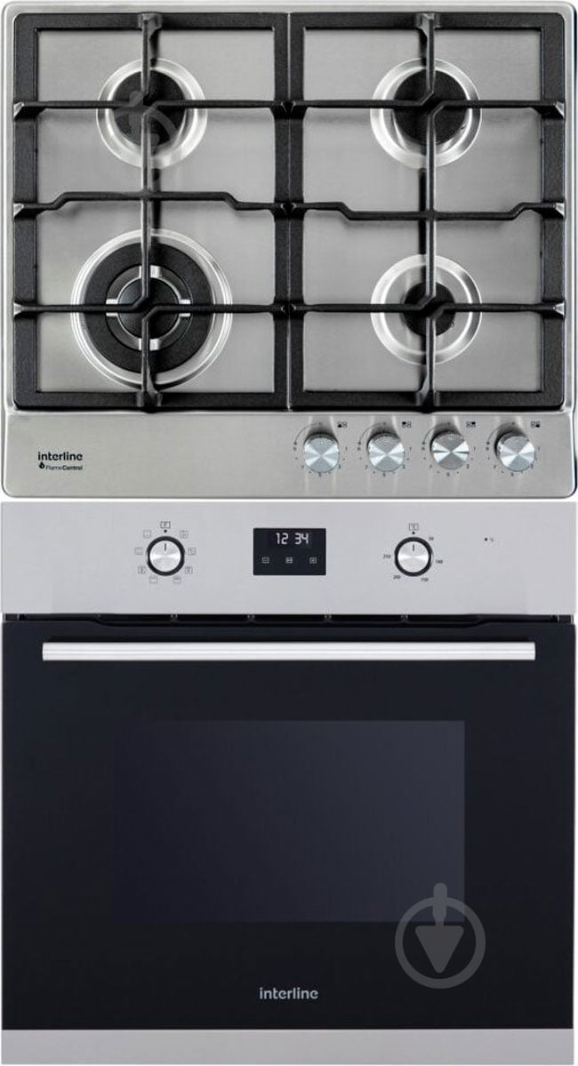 Комплект встраиваемой техники Interline духовой шкаф KTN 680 ECH XA + варочная поверхность HGS 763 FGT XM FLAME - фото 1 Комплект встраиваемой техники Interline духовой шкаф KTN 680 ECH XA + варочная поверхность HGS 763 FGT XM FLAME - фото 1