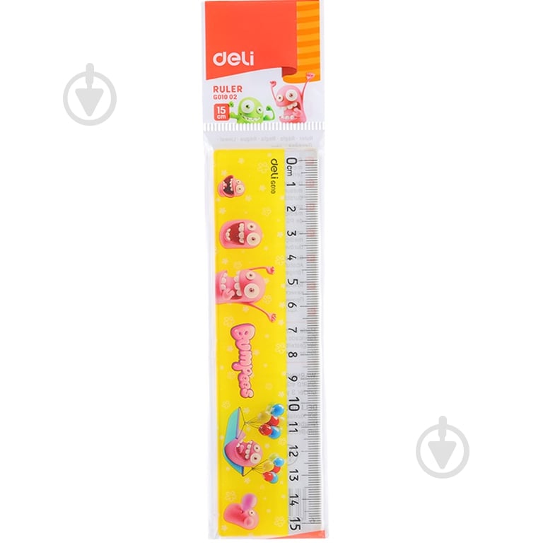 Линейка Bumpees 15 см в ассортименте EG01002 Deli - фото 1 Линейка Bumpees 15 см в ассортименте EG01002 Deli - фото 1