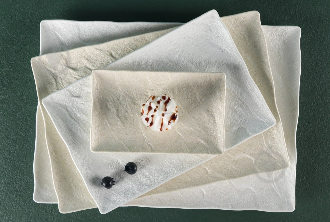 Блюдо прямоугольное Fiora Lavastone Rustic 24x16x1.5 см - фото 2 Блюдо прямоугольное Fiora Lavastone Rustic 24x16x1.5 см - фото 2