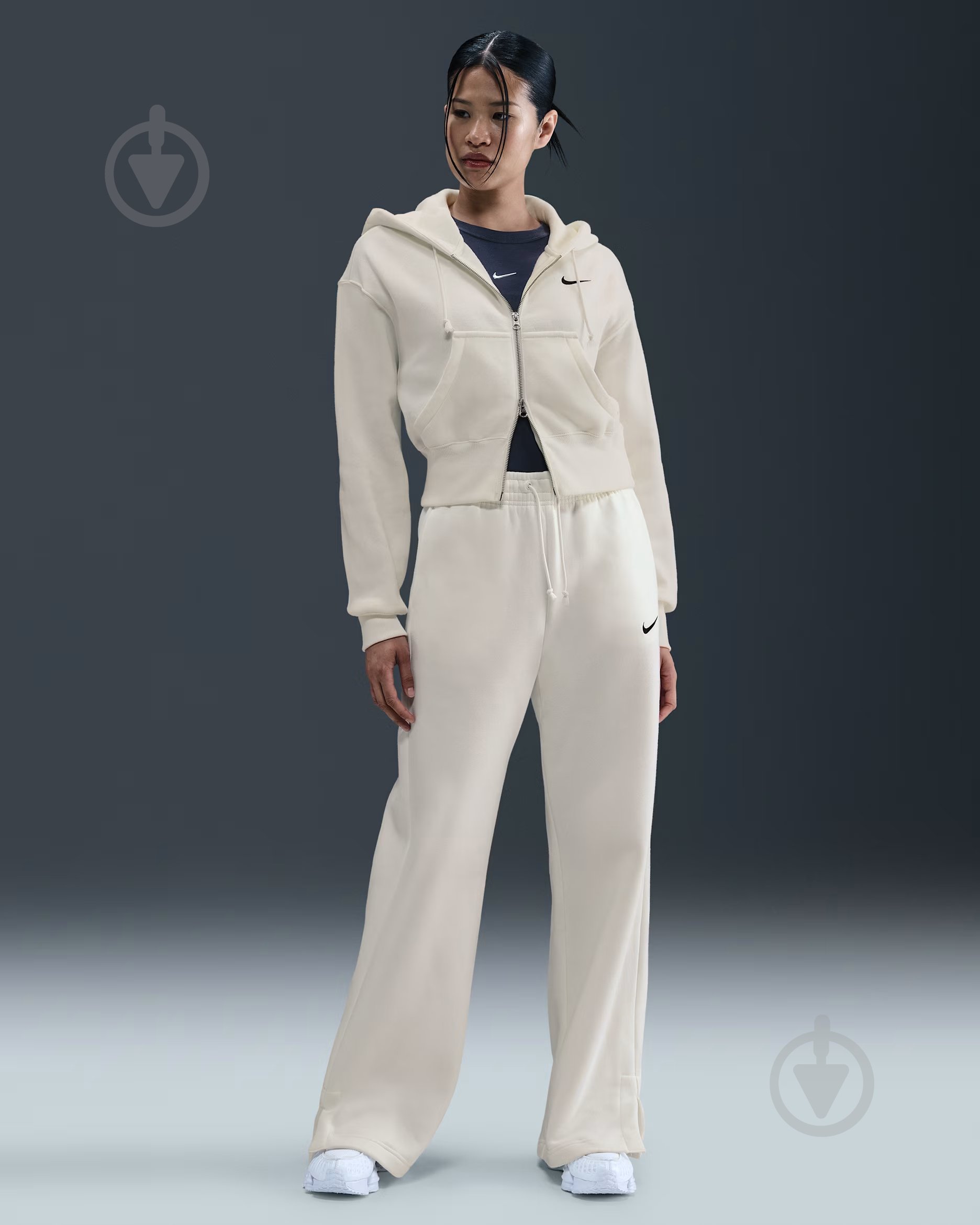 Штани Nike W NSW PHNX FLC HR PANT WIDE 2 IH1011-133 р. M білий - фото 2