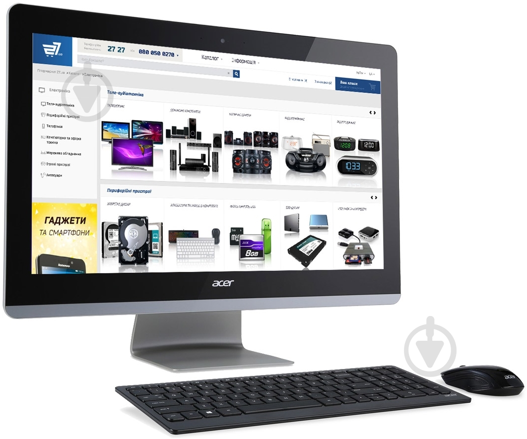 Моноблок Acer Aspire Z3-710 23" (DQ.B04ME.006) black - фото 3