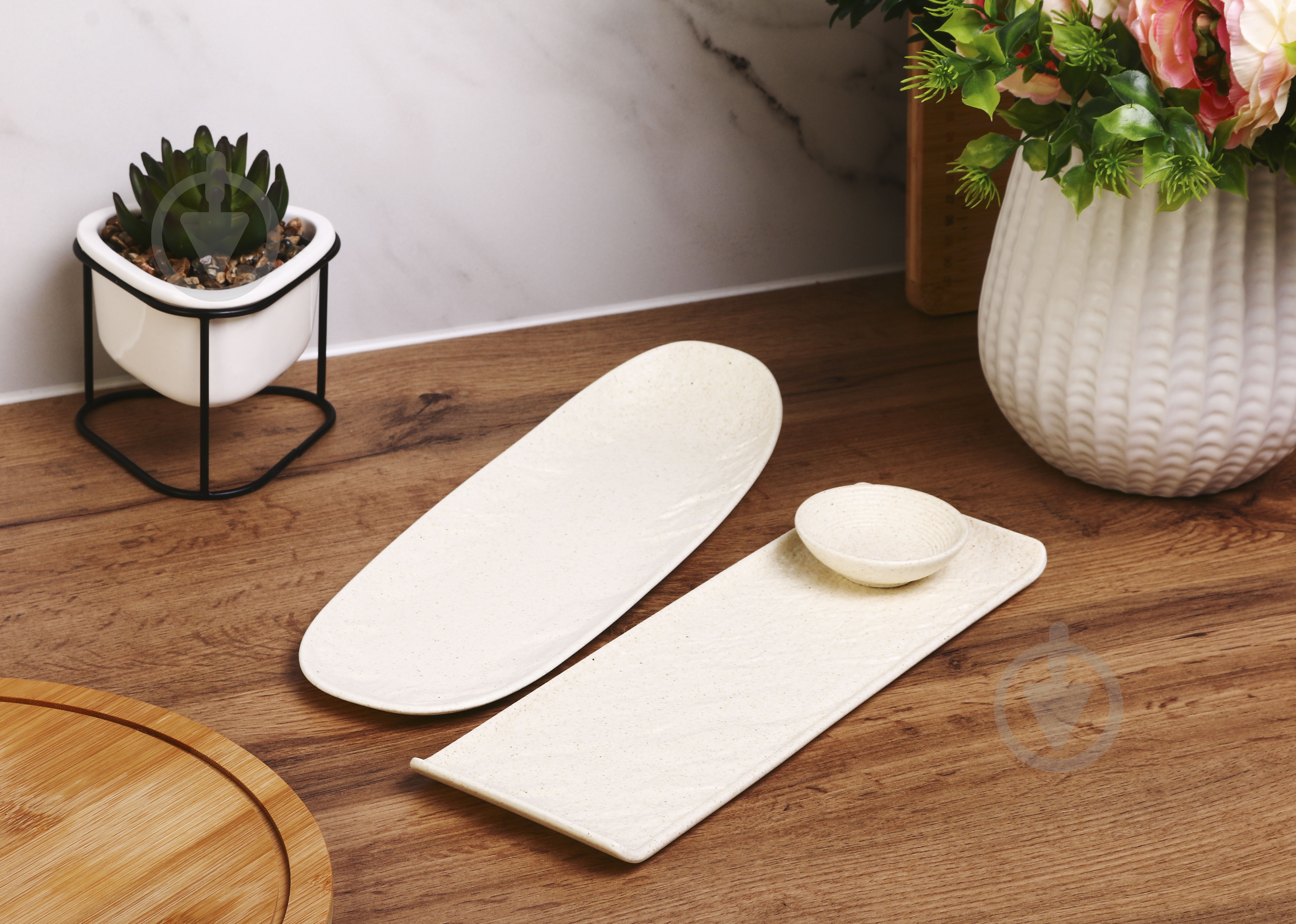 Блюдо прямокутне Fiora Lavastone Rustic 30x10x1.65 см - фото 3