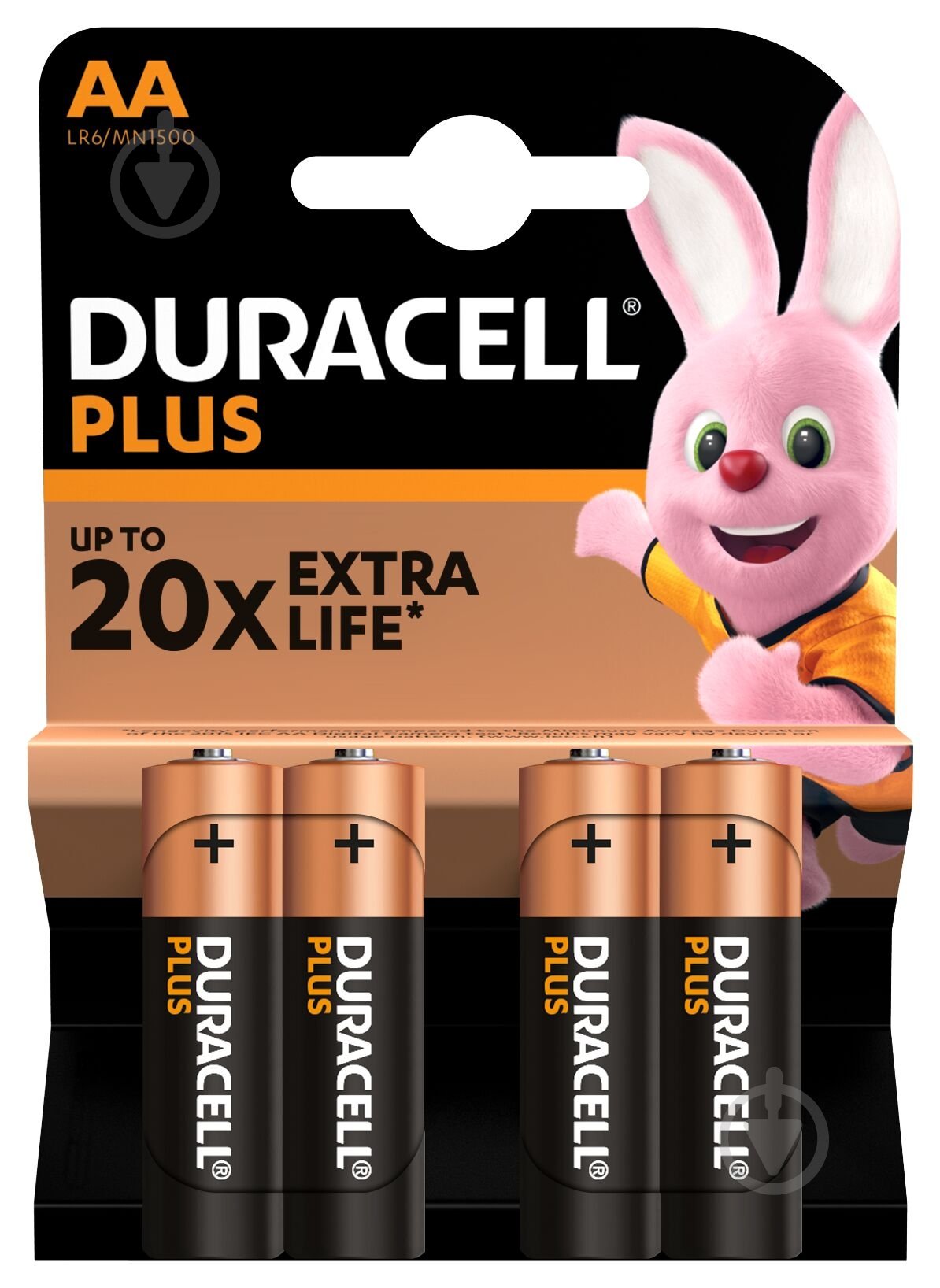 Батарейки Duracell Plus LR06 AA (R6, 316) 4 шт. - фото 2
