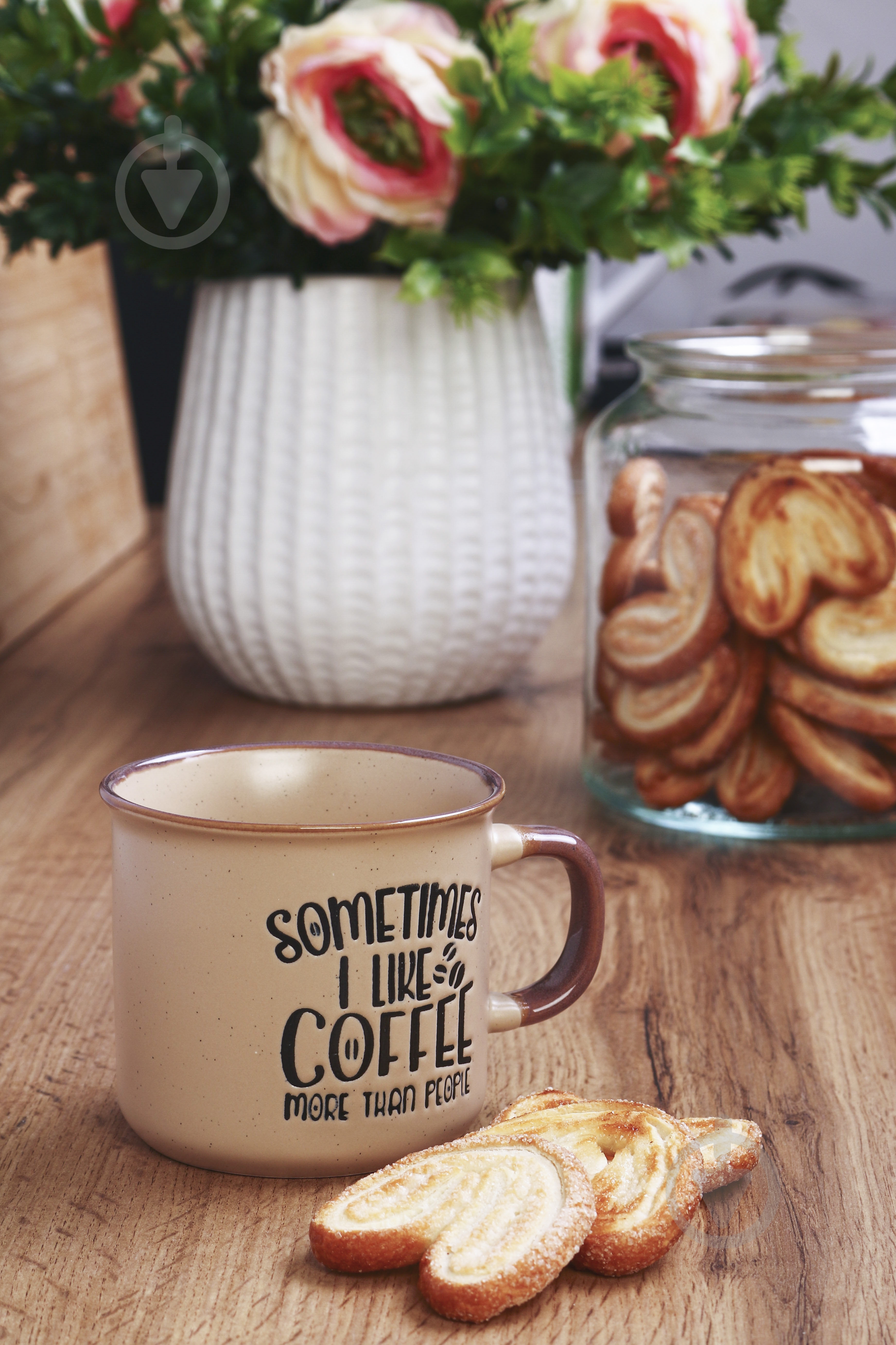 Чашка Bella Vita I Like Coffee 285 мл бежевая - фото 2