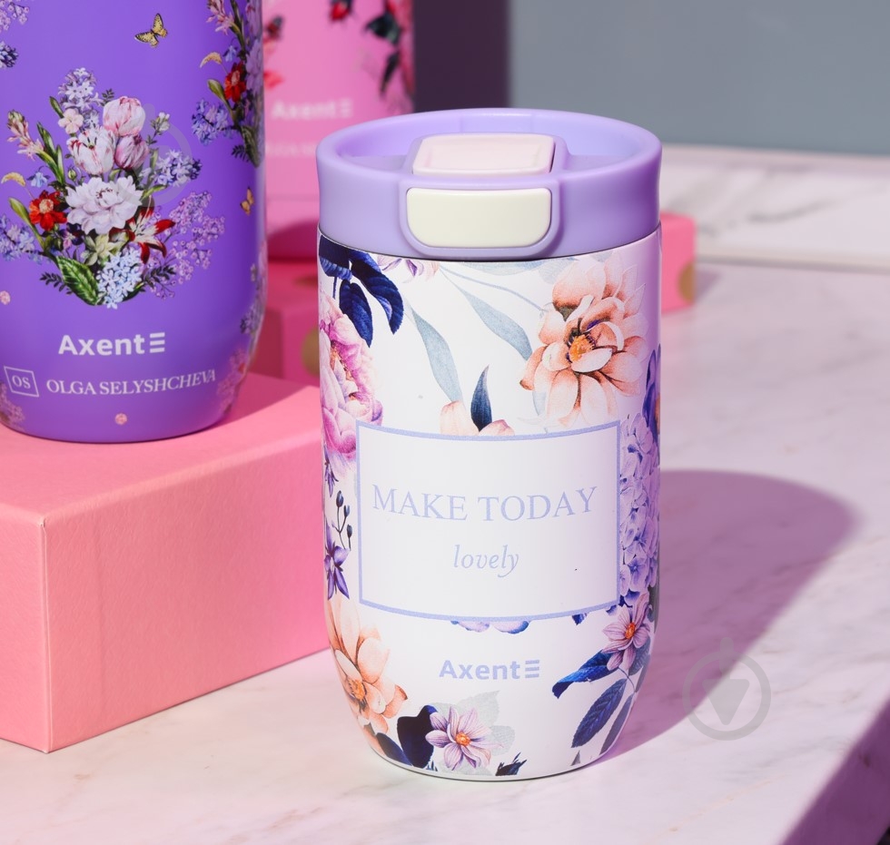 Термокружка KITE Violet Whispers 350 мл 8721-10-A с рисунком - фото 2