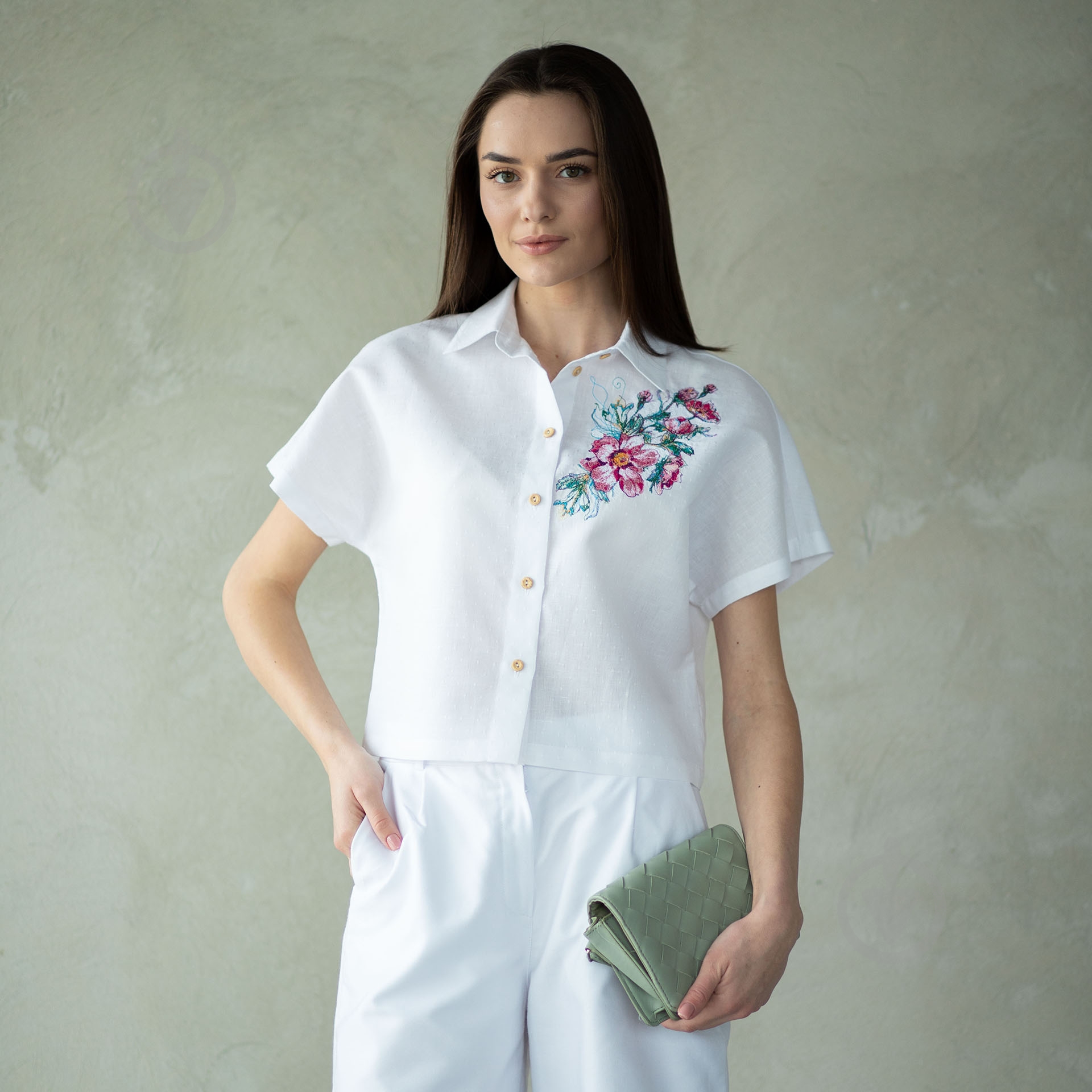 Блуза Эдельвика 105-24/09 р. S белый - фото 1