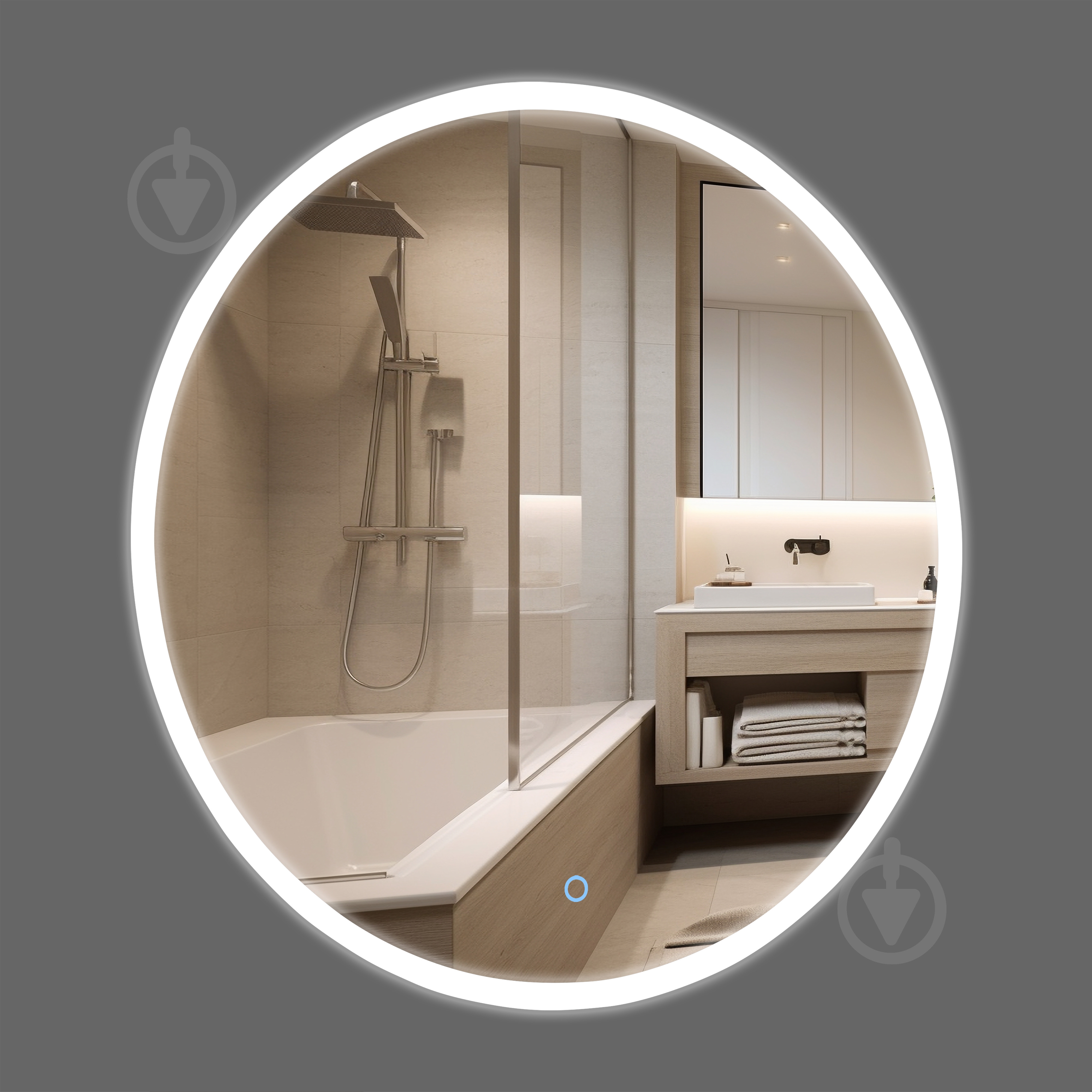 Зеркало Aqua Rodos D-70 sensor с подсветкой - фото 1