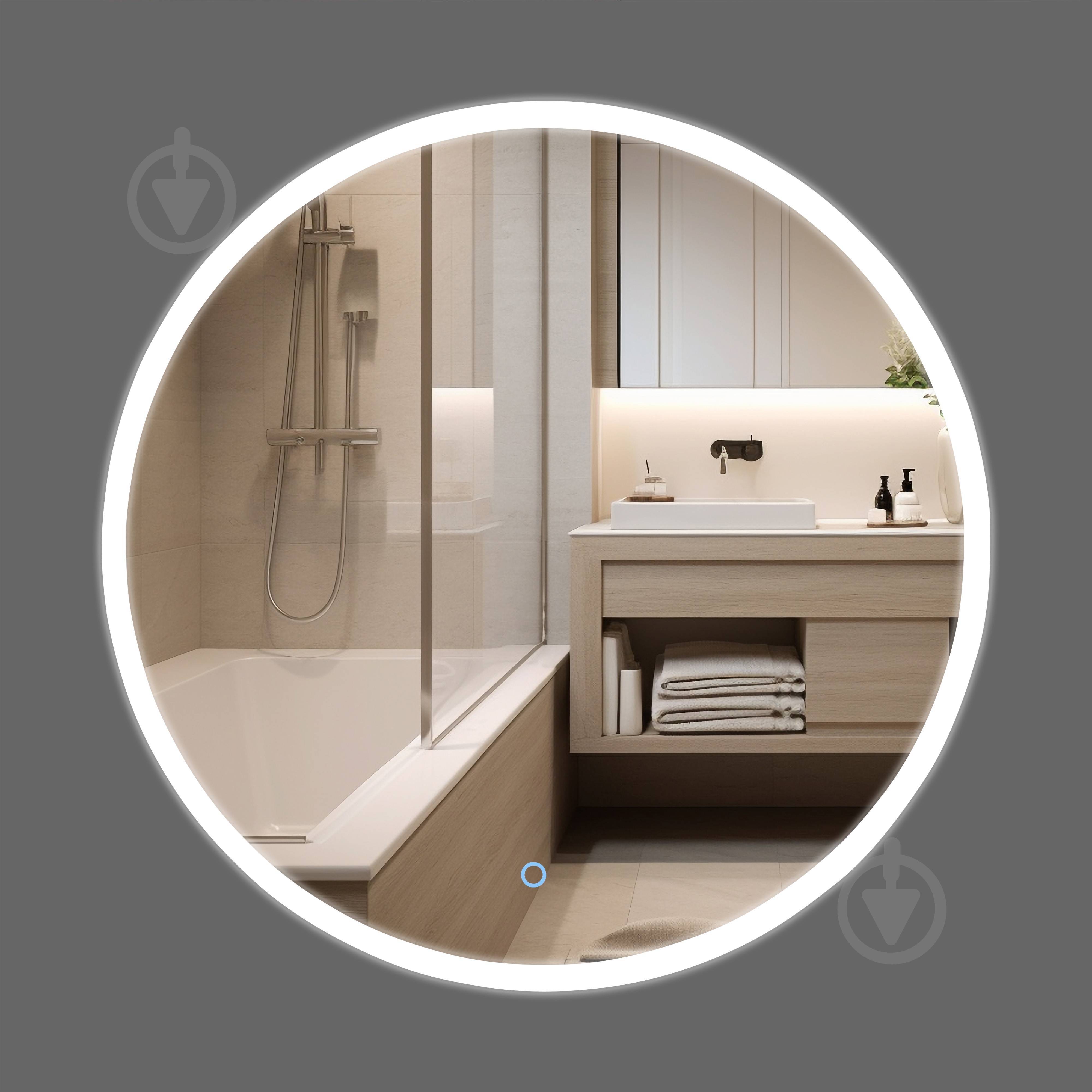 Зеркало Aqua Rodos D-70 sensor с подсветкой - фото 3