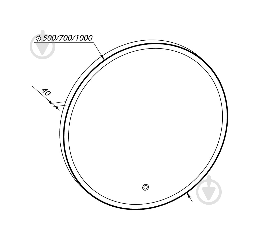 Зеркало Aqua Rodos D-70 sensor с подсветкой - фото 8