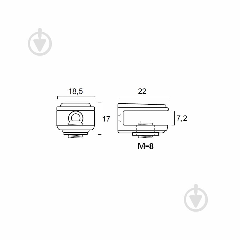 Держатель для полок REI 95Рс 4-6 мм хром - фото 4 Держатель для полок REI 95Рс 4-6 мм хром - фото 4