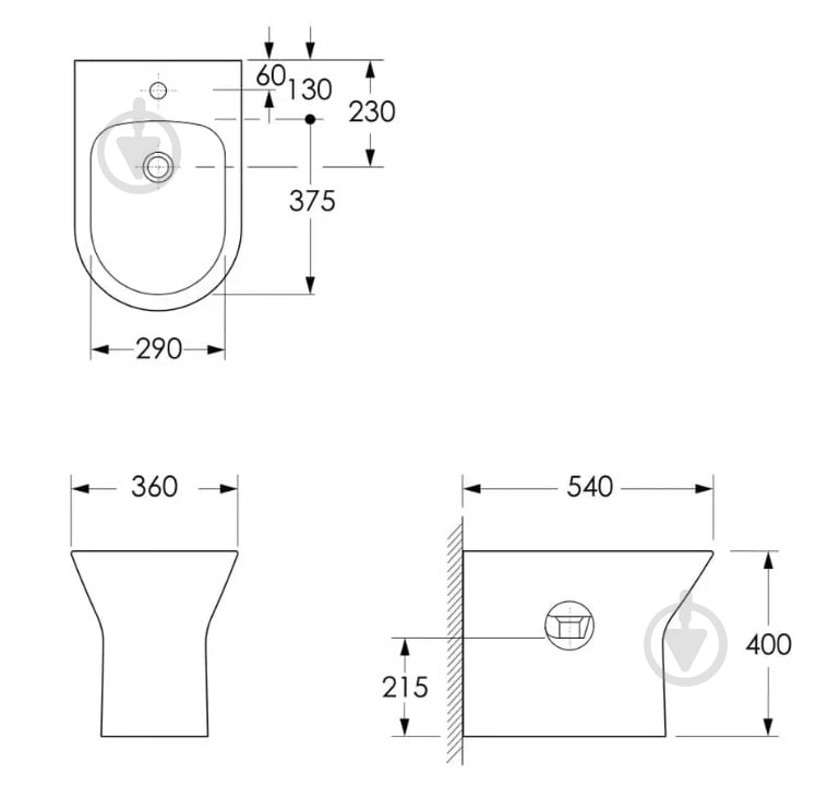 Біде підлогове Imprese LEDNICE - фото 2