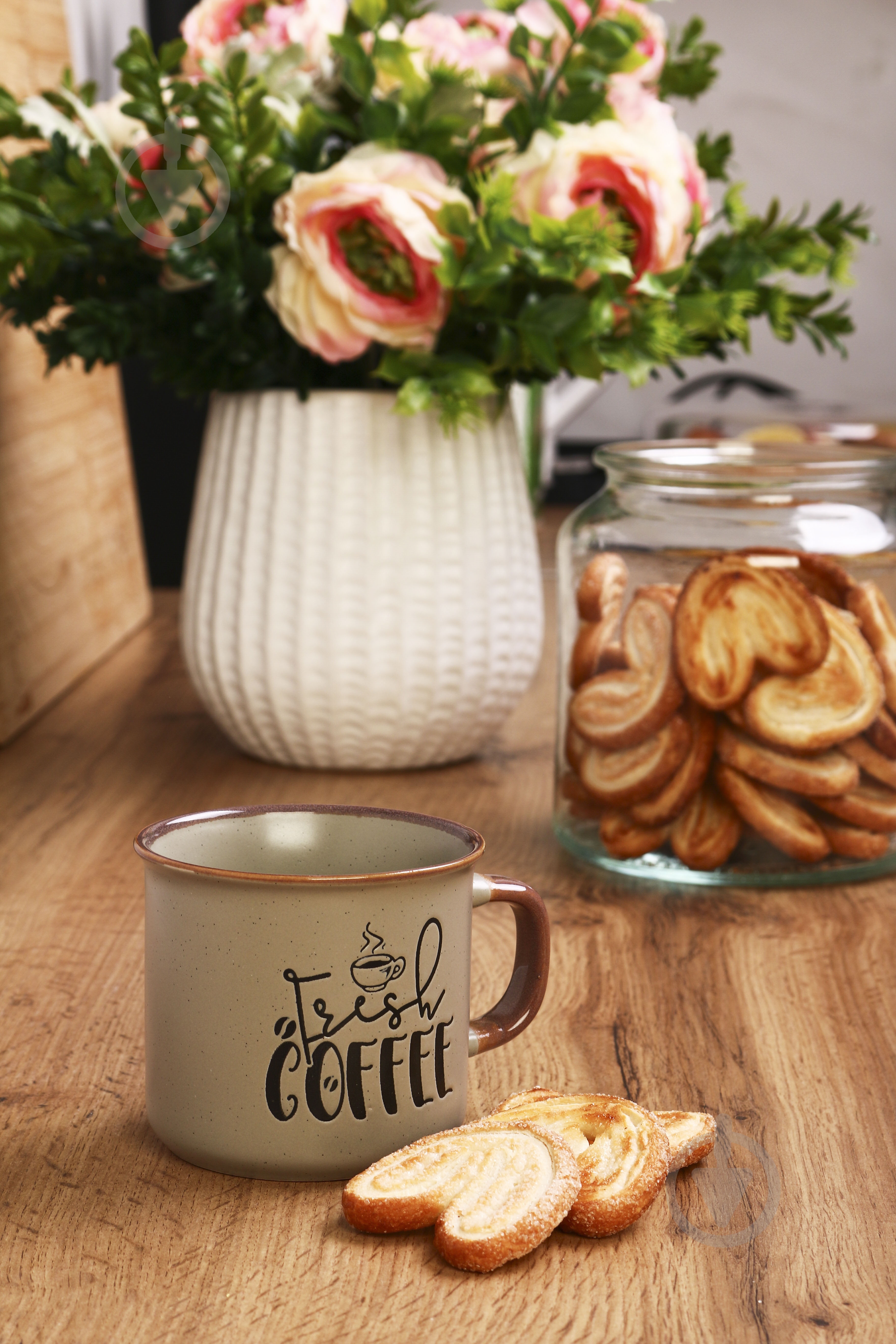 Чашка Bella Vita I Like Coffee 285 мл оливкова - фото 2