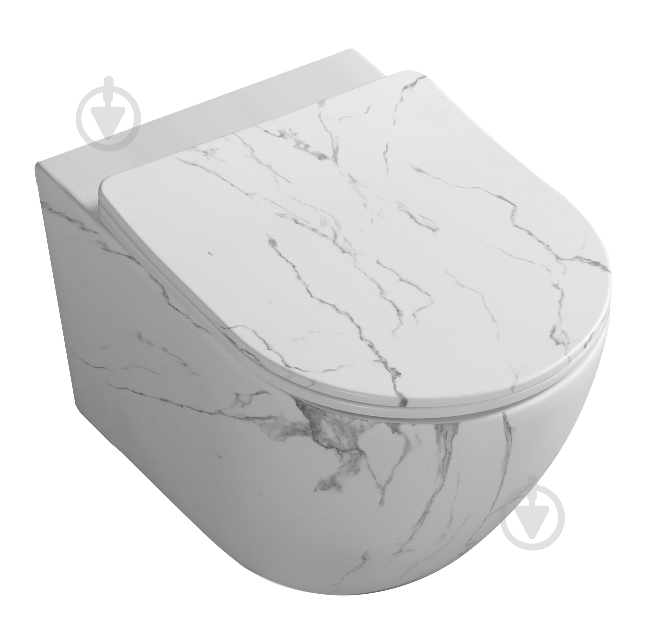 Унитаз подвесной ScandiSPA MARBLE WHITE TORNADO, сиденье Duroplast SLIM soft-close - фото 1 Унитаз подвесной ScandiSPA MARBLE WHITE TORNADO, сиденье Duroplast SLIM soft-close - фото 1