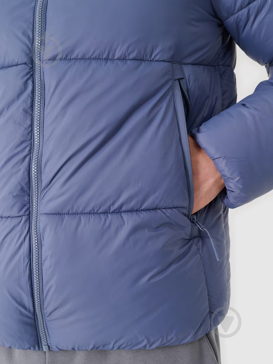 Пуховик чоловічий зимовий 4F DOWN JACKET M480 4FWAW24TDJAM480-32S р.3XL синій - фото 4 Пуховик чоловічий зимовий 4F DOWN JACKET M480 4FWAW24TDJAM480-32S р.3XL синій - фото 4