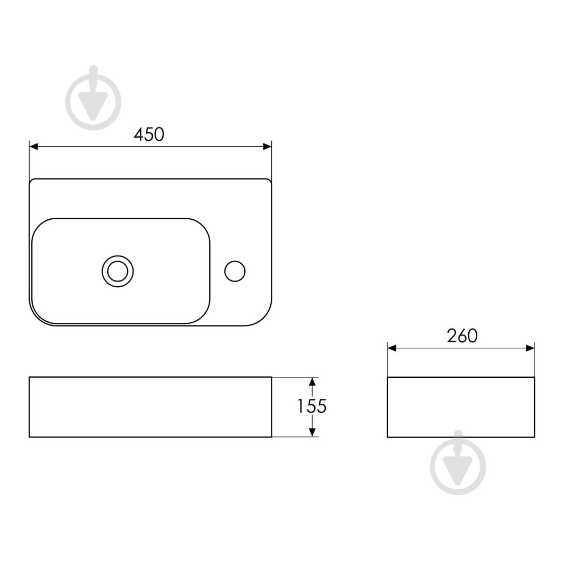 Умывальник Imprese i11511 - фото 2
