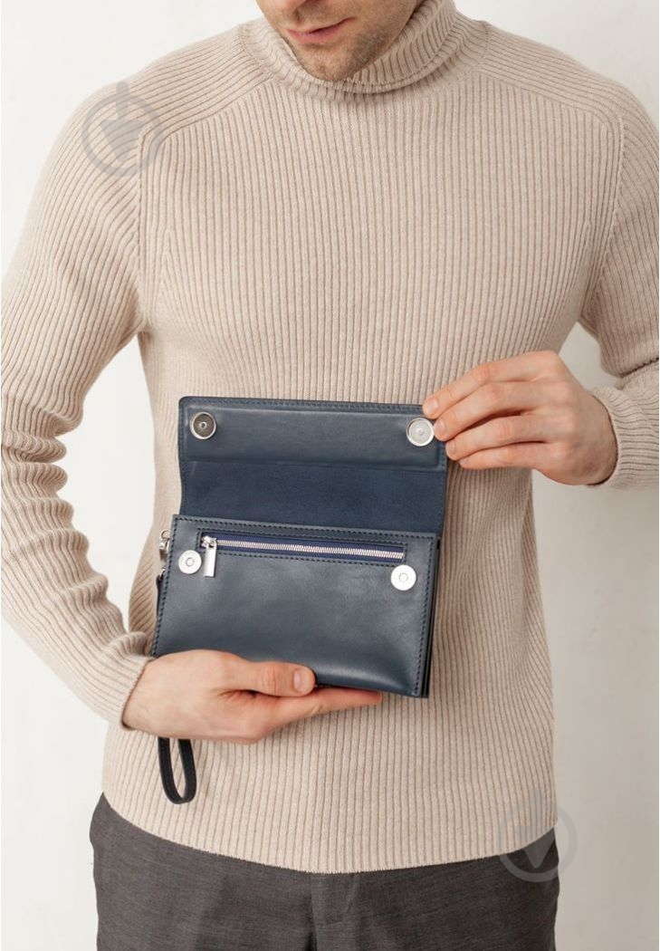 Барсетка мужская BlankNote 3.0 BN-KLATCH-3-navy-blue синий - фото 5 Барсетка мужская BlankNote 3.0 BN-KLATCH-3-navy-blue синий - фото 5