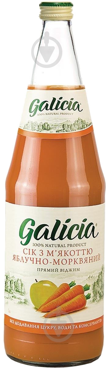 Сок Galicia Яблочно-морковный 1л - фото 1