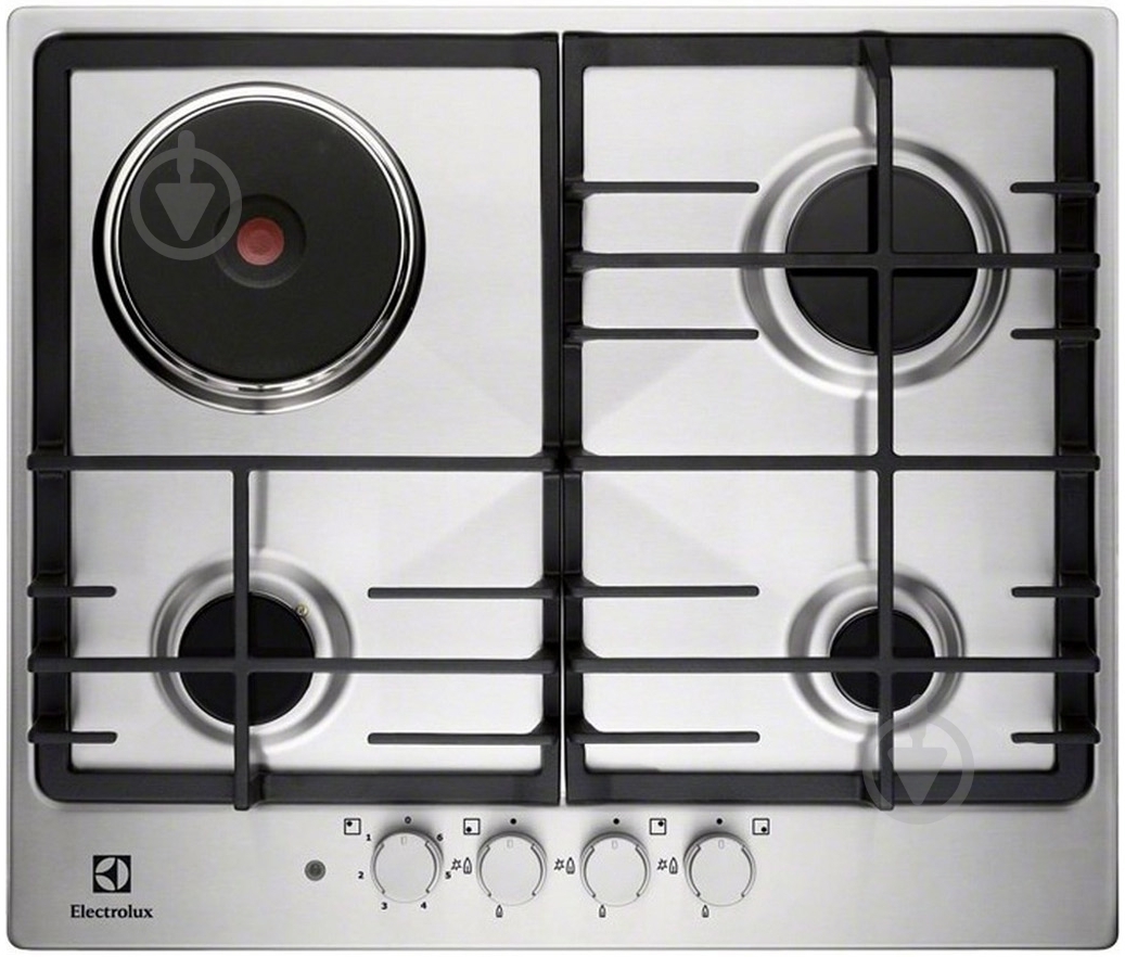 Варочная поверхность комбинированная Electrolux EGL 6382 NOX - фото 1