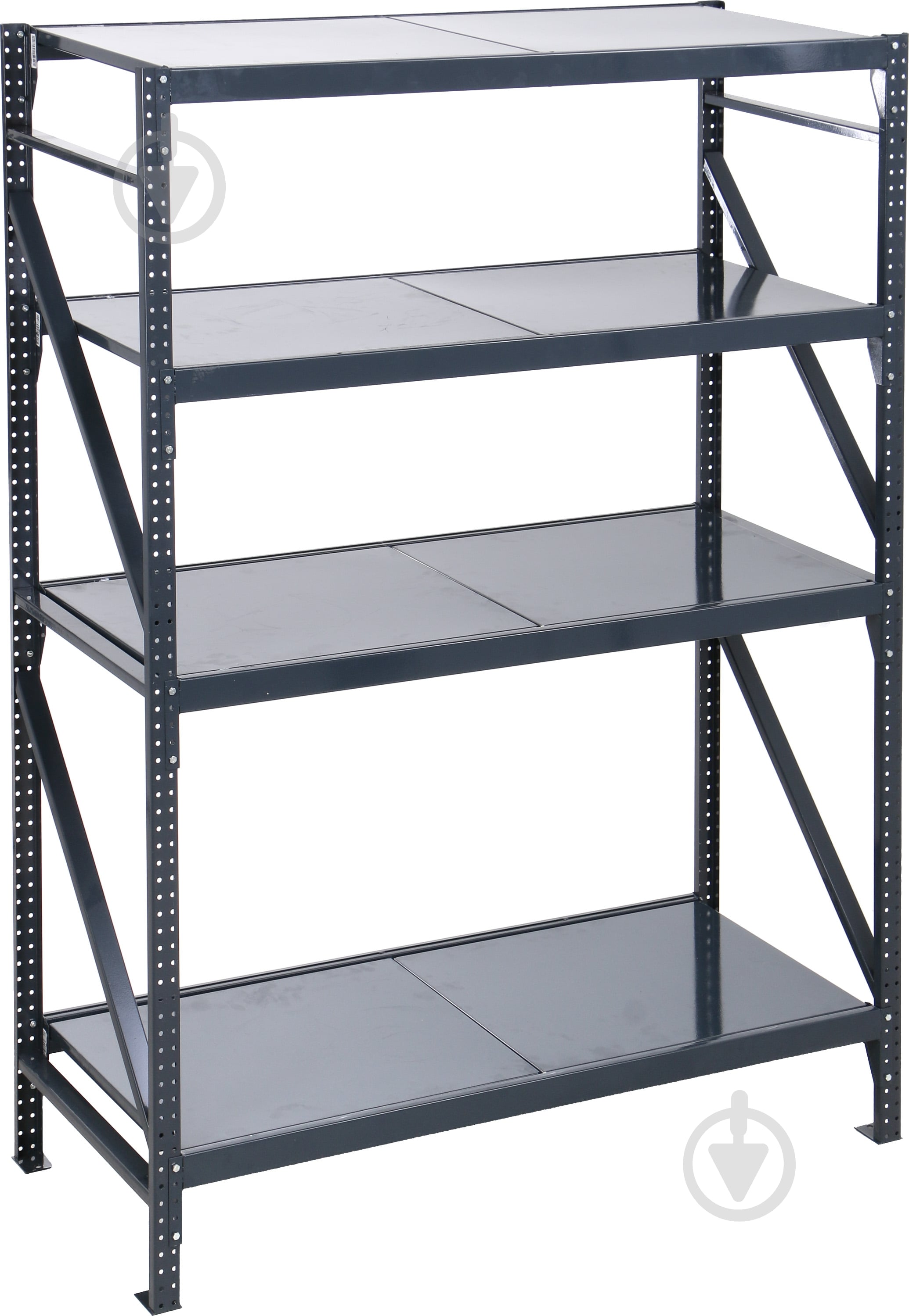 Стелаж «Атлант-400» на 4 полки 1800x1280x550 мм графит - фото 1
