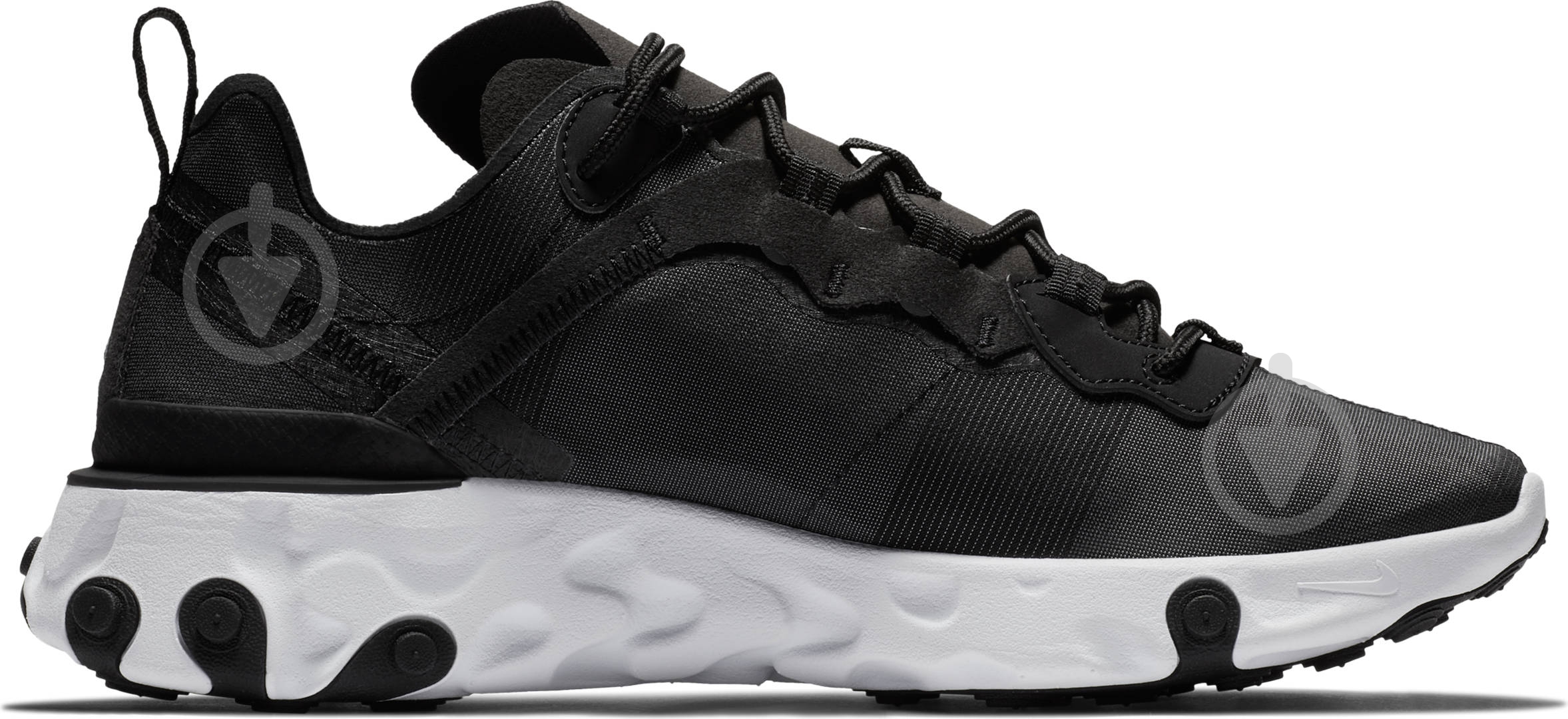 Кроссовки женские демисезонные Nike React Element 55 BQ2728-003 р.36,5 черные с белым - фото 4
