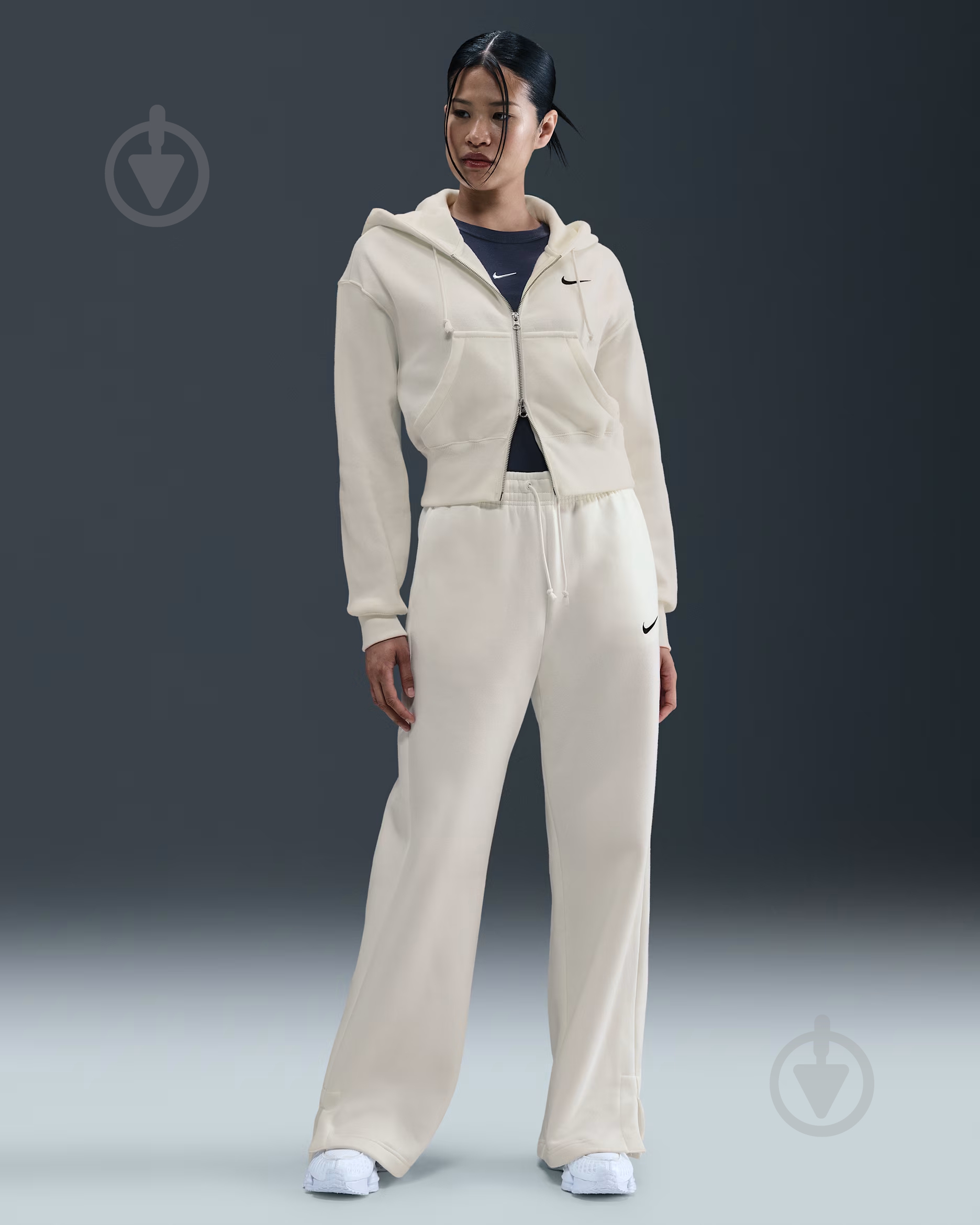 Штани Nike W NSW PHNX FLC HR PANT WIDE 2 IH1011-133 р. XL білий - фото 2