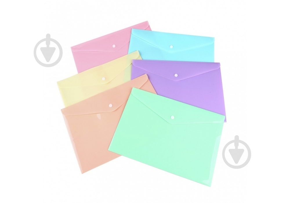 Папка-конверт А5 180 мкм глянець пастельна асорті Optima O31319 - фото 1 Папка-конверт А5 180 мкм глянець пастельна асорті Optima O31319 - фото 1