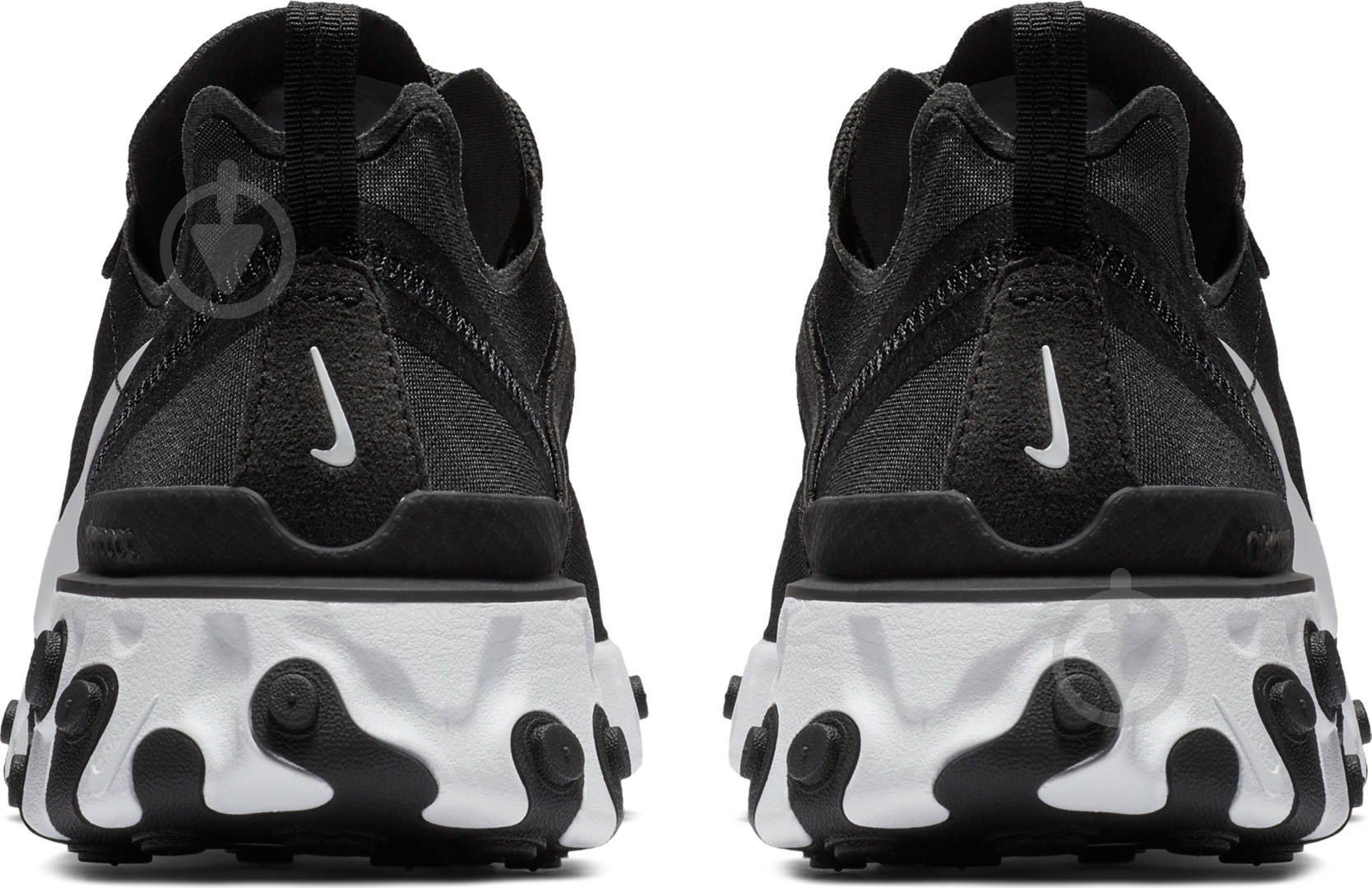 Кросівки жіночі демісезонні Nike React Element 55 BQ2728-003 р.40,5 чорні із білим - фото 2