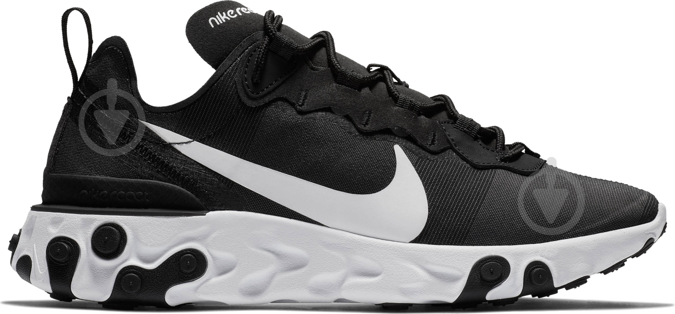Кросівки жіночі демісезонні Nike React Element 55 BQ2728-003 р.40,5 чорні із білим - фото 3