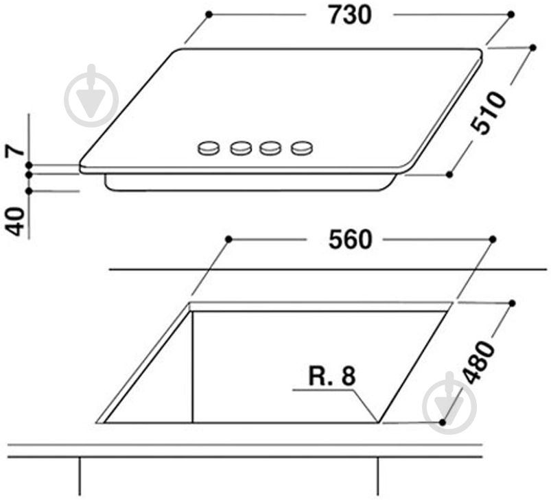 Варочная поверхность газовая Whirlpool GOA 7523 NB - фото 3