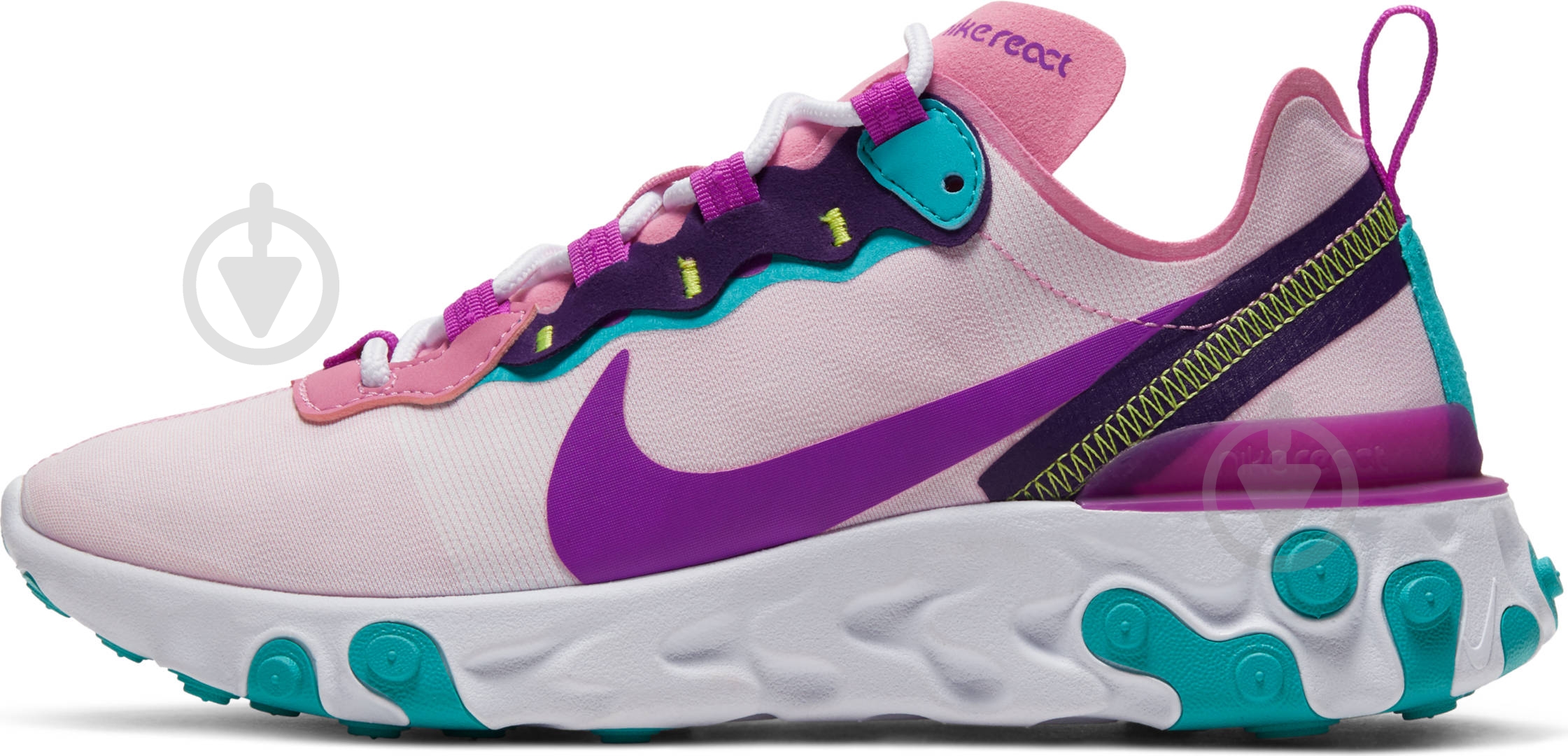 Кроссовки женские демисезонные Nike React Element 55 BQ2728-603 р.40,5 розовые - фото 5
