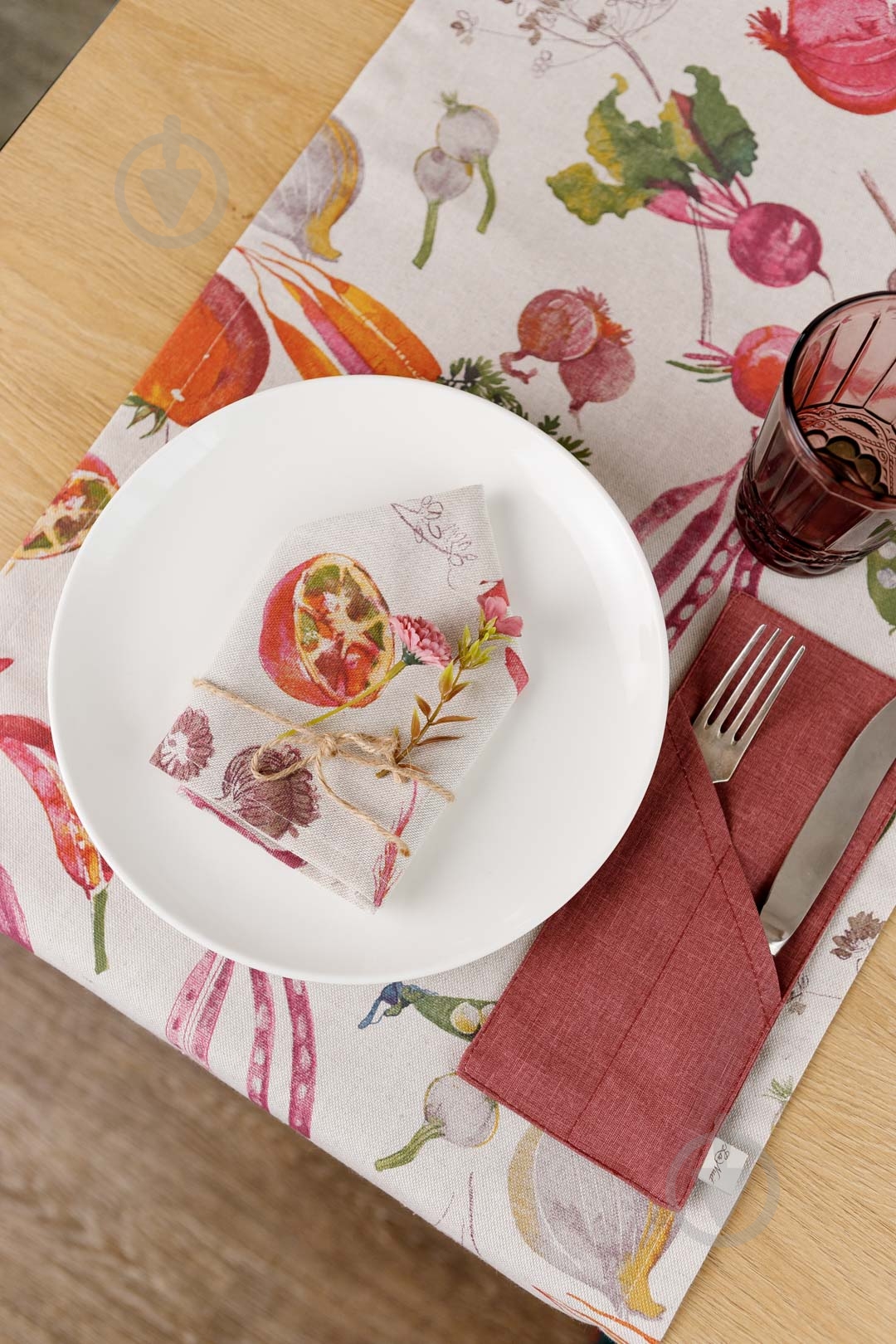 Чехол для приборов La Nuit "Овощи" Марсала 10x24 см - фото 9 Чехол для приборов La Nuit "Овощи" Марсала 10x24 см - фото 9