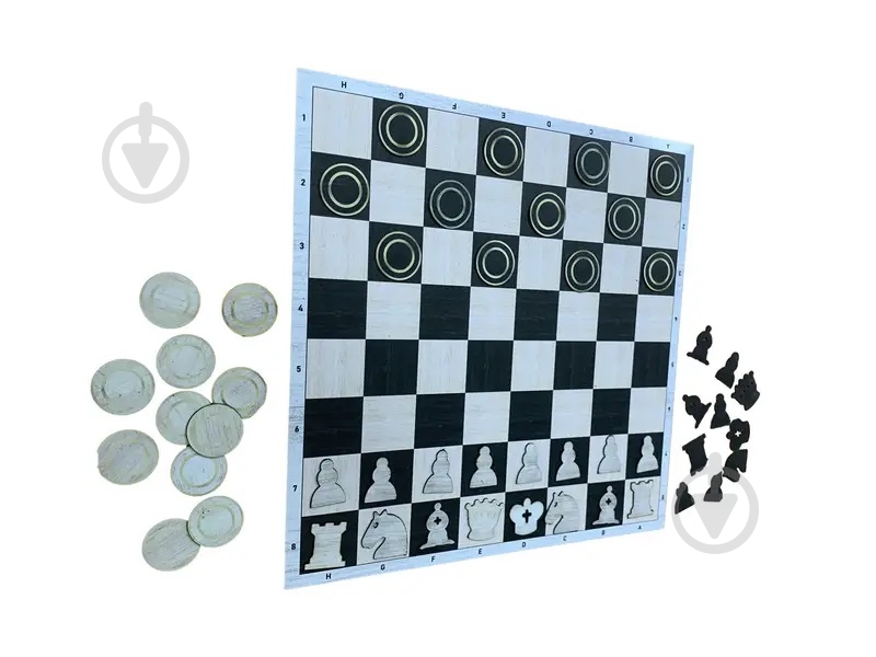 Ігровий набір 4PROFI Шашки та шахи 2 в 1 20x20 см - фото 1 Ігровий набір 4PROFI Шашки та шахи 2 в 1 20x20 см - фото 1