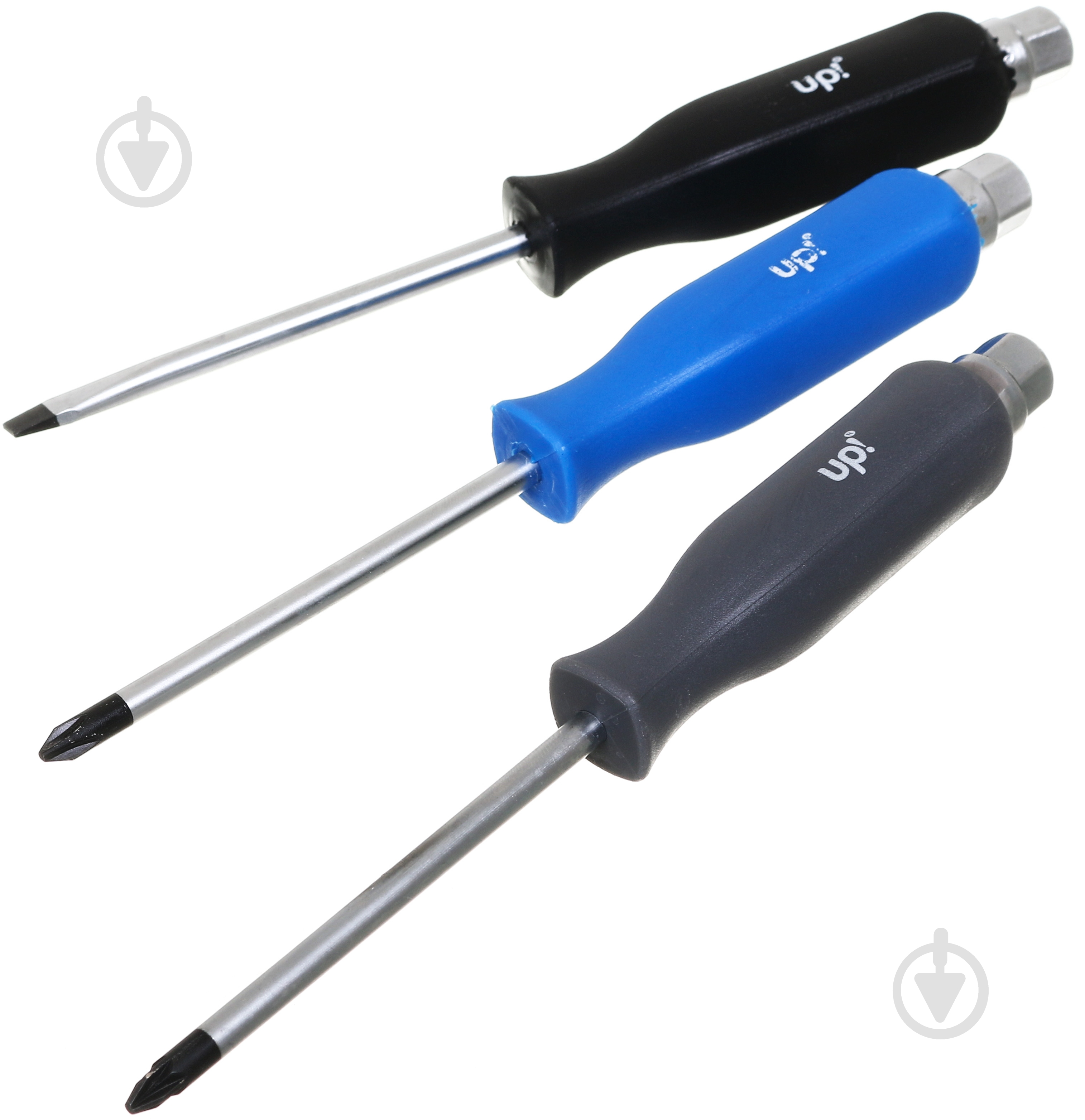 Набор отверток ударных UP! (Underprice) 3 шт. PH1+PZ1+SL65x100 мм UP-SET-IMP-3-100 - фото 1
