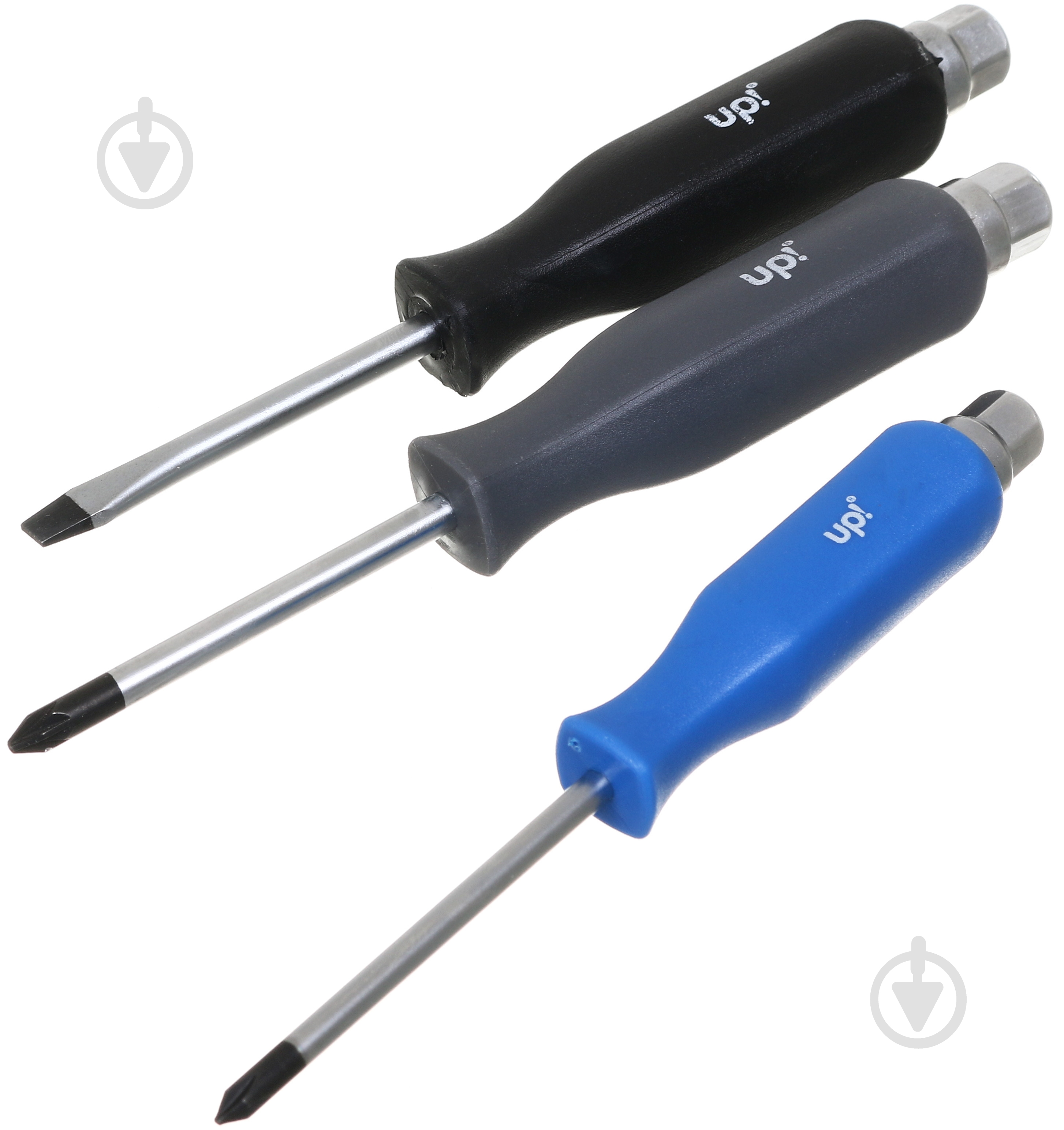 Набір викруток ударних UP! (Underprice) 3 шт. PH1+PZ2+SL6x75 мм UP-SET-IMP-3-75-1 - фото 1 Набір викруток ударних UP! (Underprice) 3 шт. PH1+PZ2+SL6x75 мм UP-SET-IMP-3-75-1 - фото 1