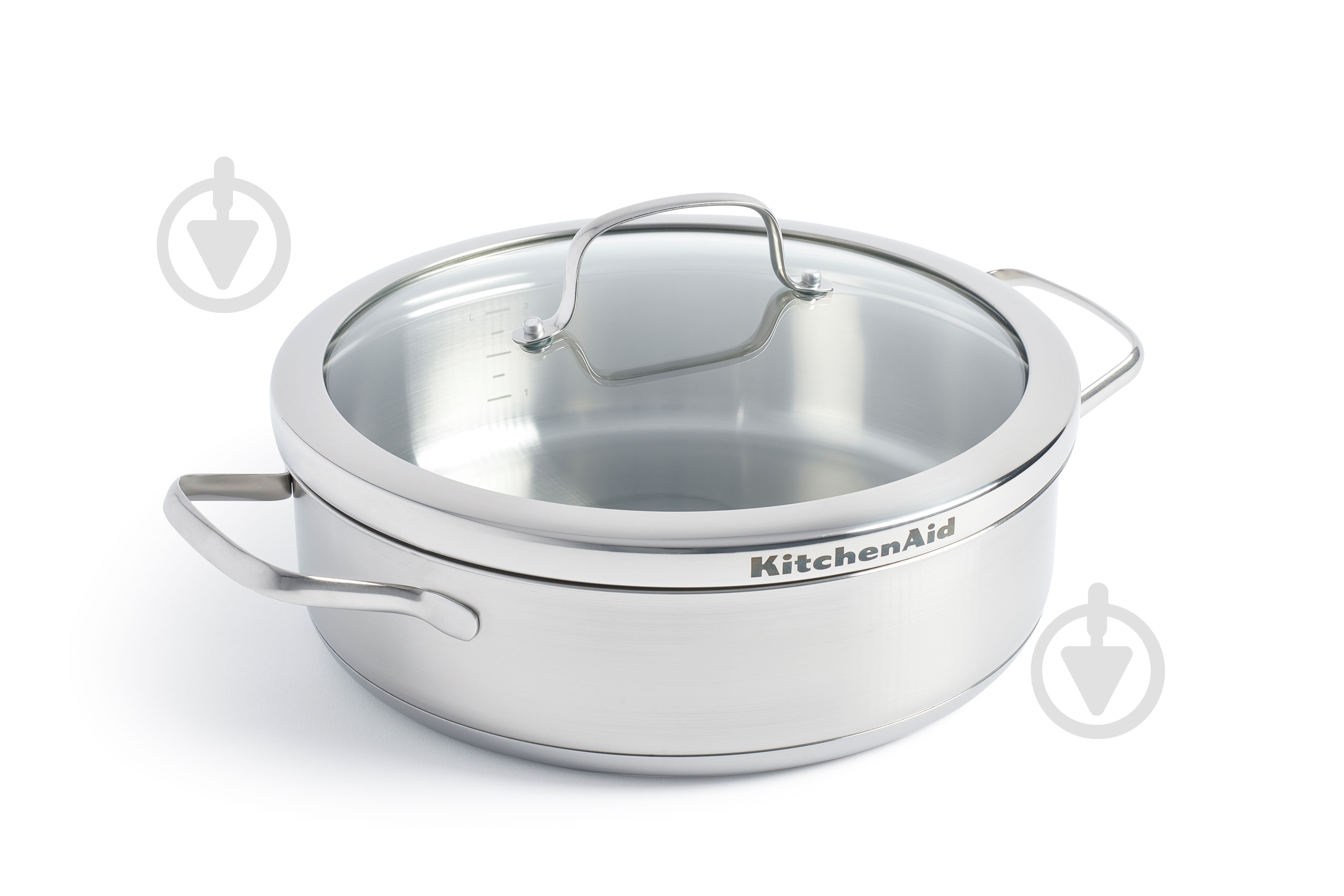 Сотейник з двома ручками та кришкою KitchenAid Proline 26 см 3,6 л (CC001886-001) - фото 2