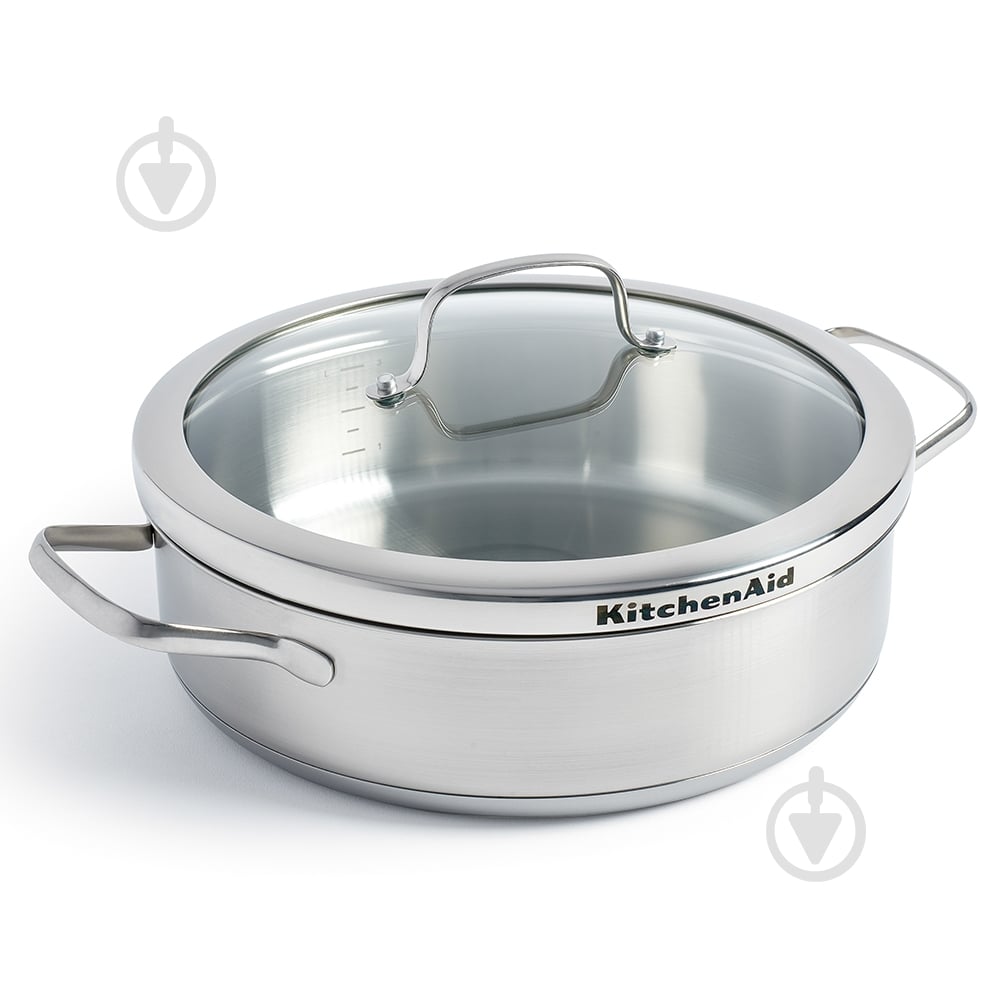Сотейник з двома ручками та кришкою KitchenAid Proline 26 см 3,6 л (CC001886-001) - фото 1