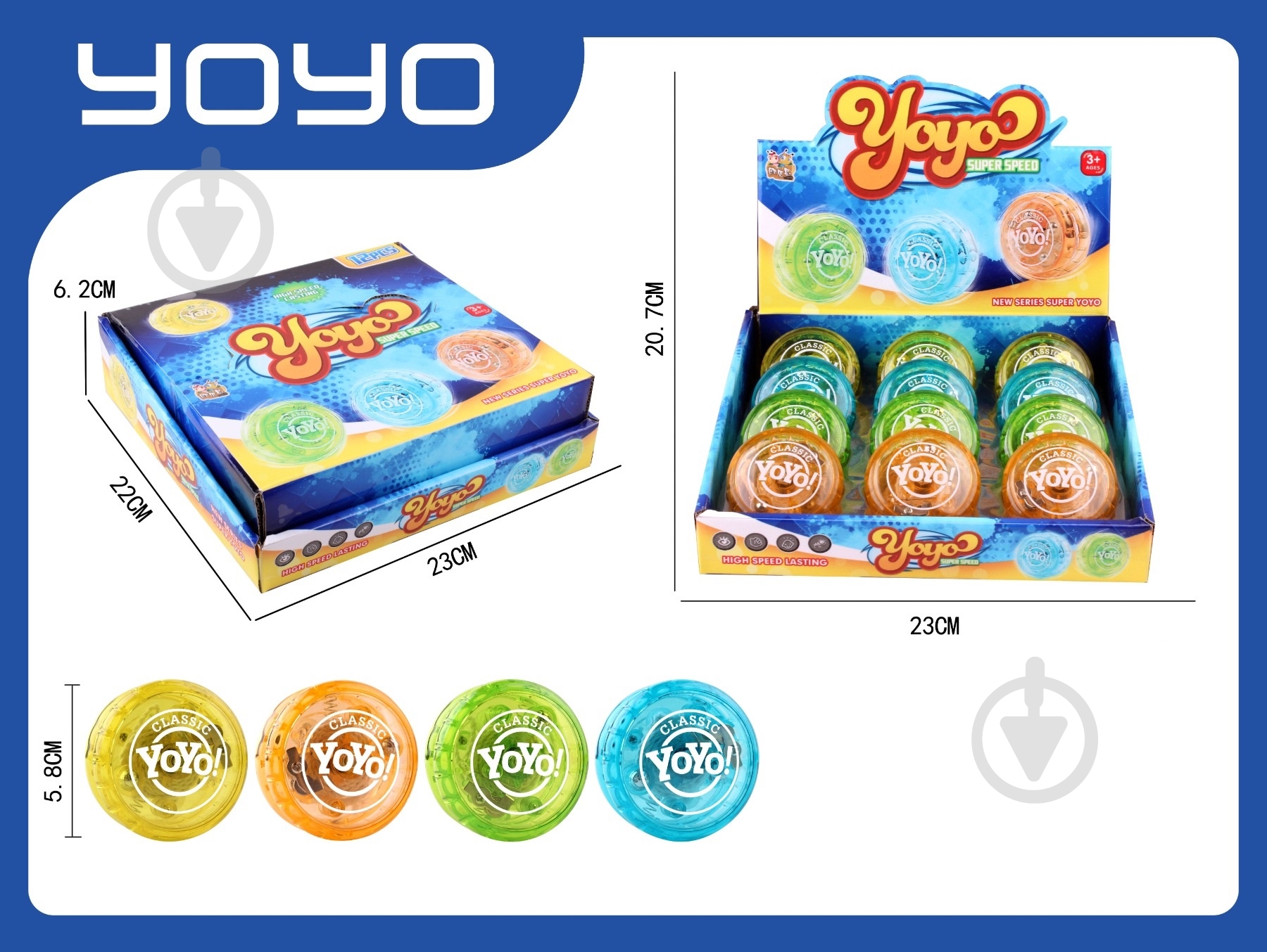 Игрушка Shantou Йо-йо со световым эффектом JSF152724 - фото 2