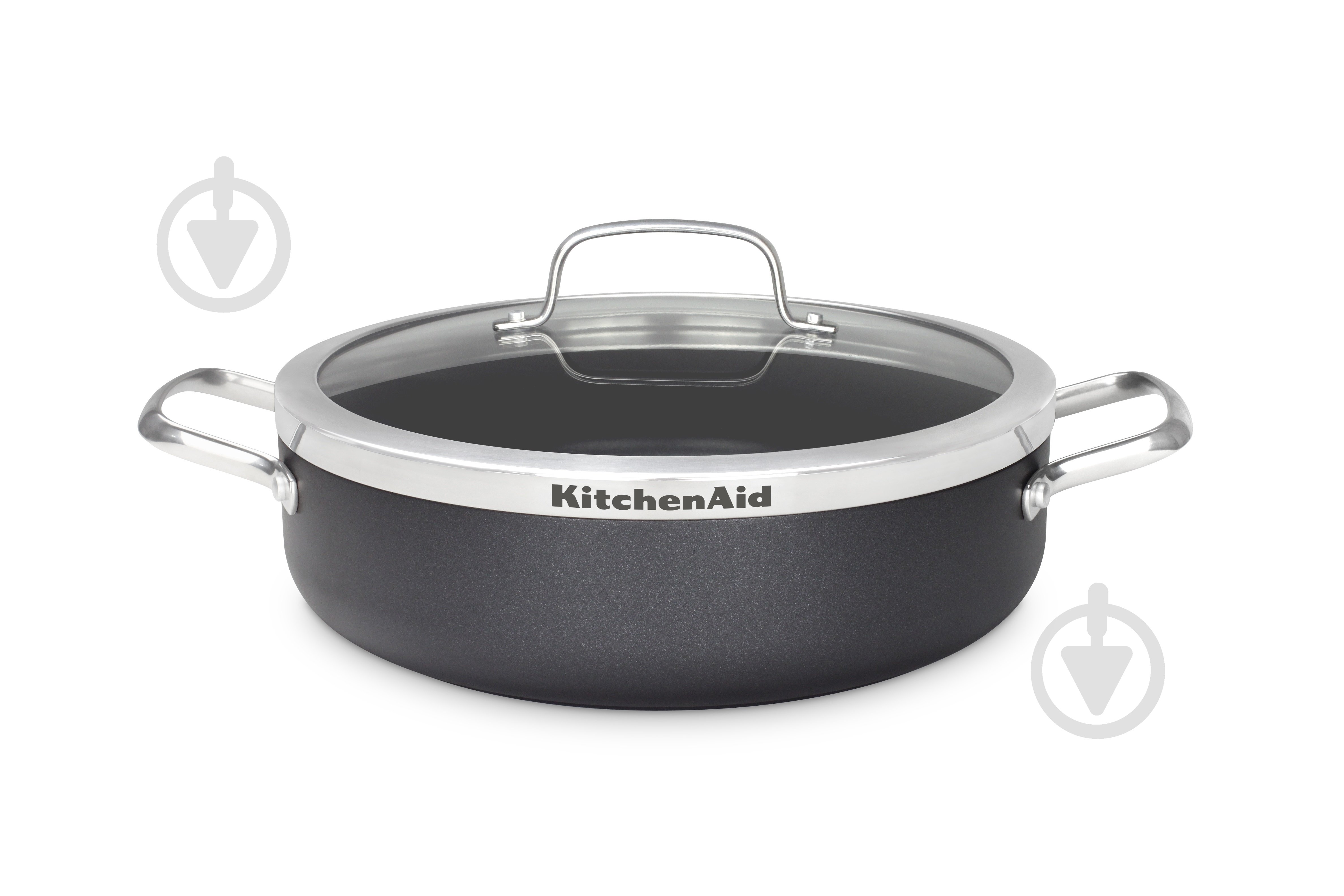 Сотейник з двома ручками та кришкою Aluline 28 см 4,2 л KitchenAid - фото 1