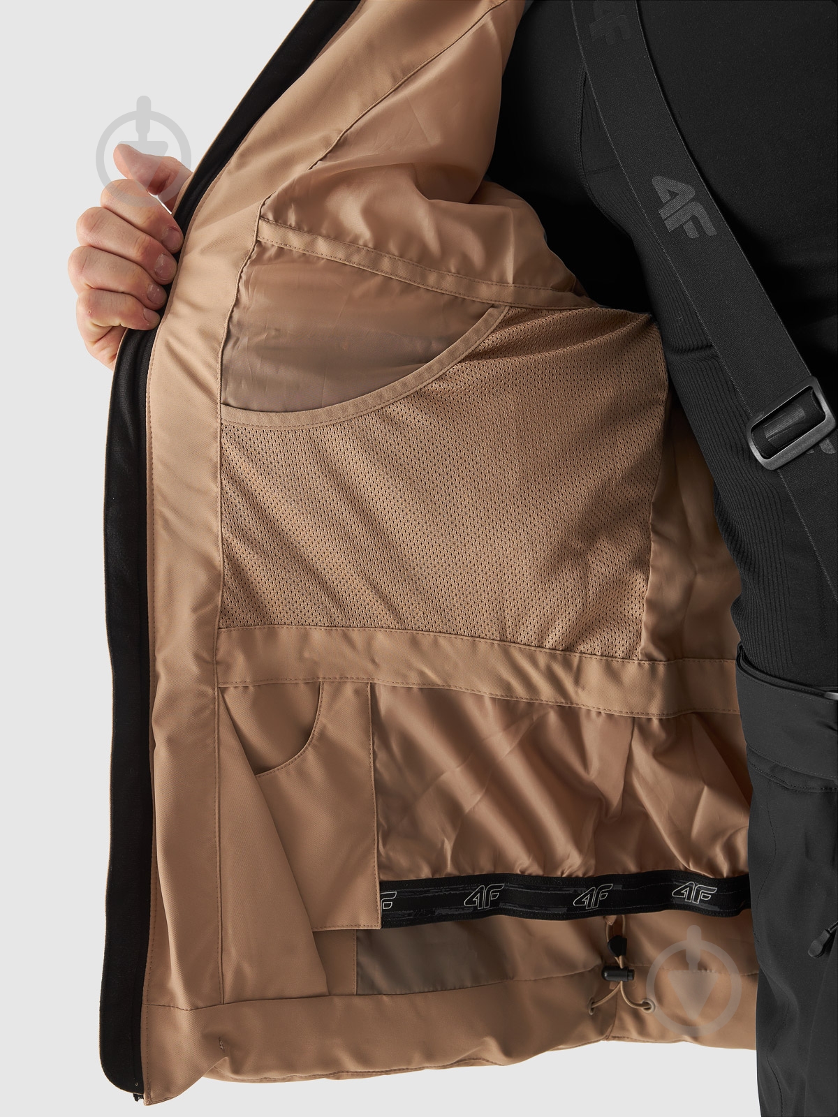 Куртка мужская зимняя 4F TECHNICAL JACKET M580 4FWAW24TTJAM580-82S р.M бежевая - фото 4