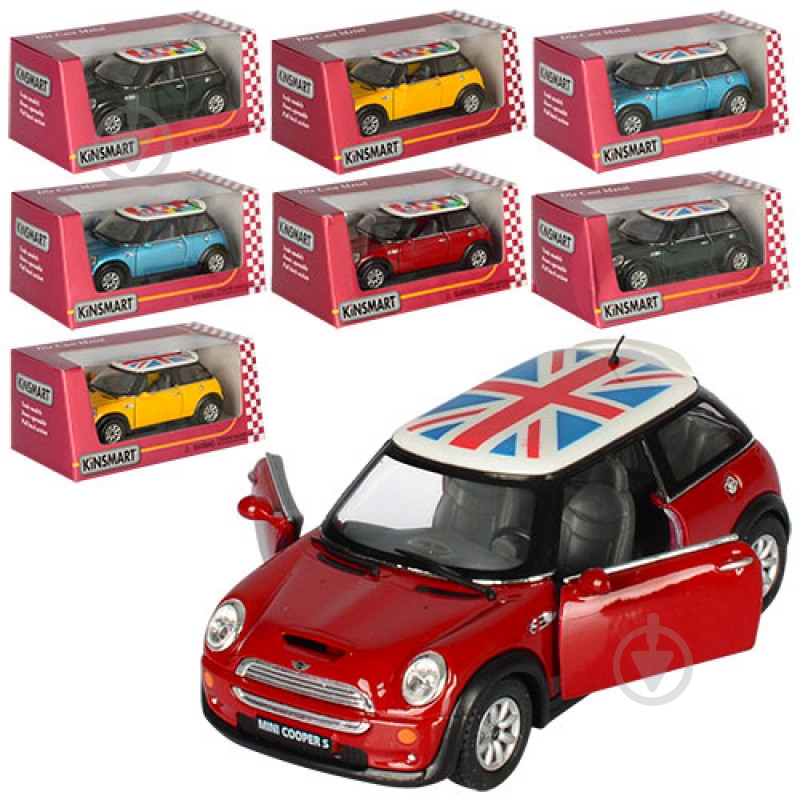 Автомодель Kinsmart 1:32 KT 5059 Wf Mini Cooper (ассортимент) - фото 1 Автомодель Kinsmart 1:32 KT 5059 Wf Mini Cooper (ассортимент) - фото 1