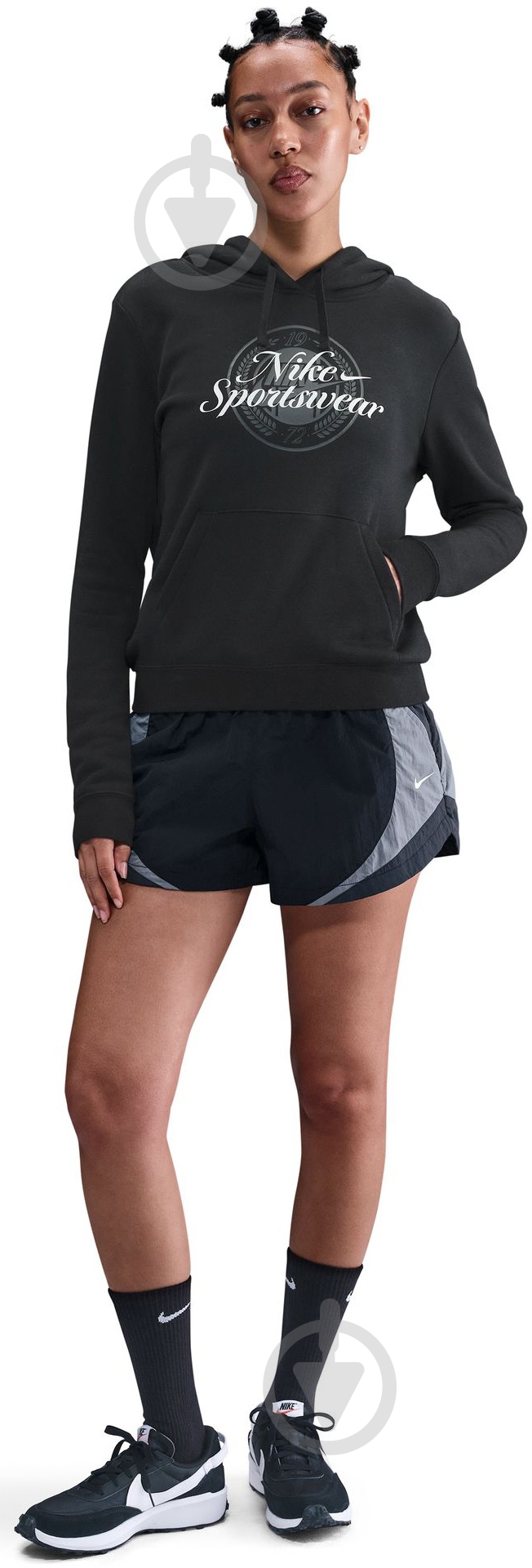 Джемпер Nike W NSW Club FLC GX STD PO HDY IH8496-010 р.XL чорний - фото 2 Джемпер Nike W NSW Club FLC GX STD PO HDY IH8496-010 р.XL чорний - фото 2