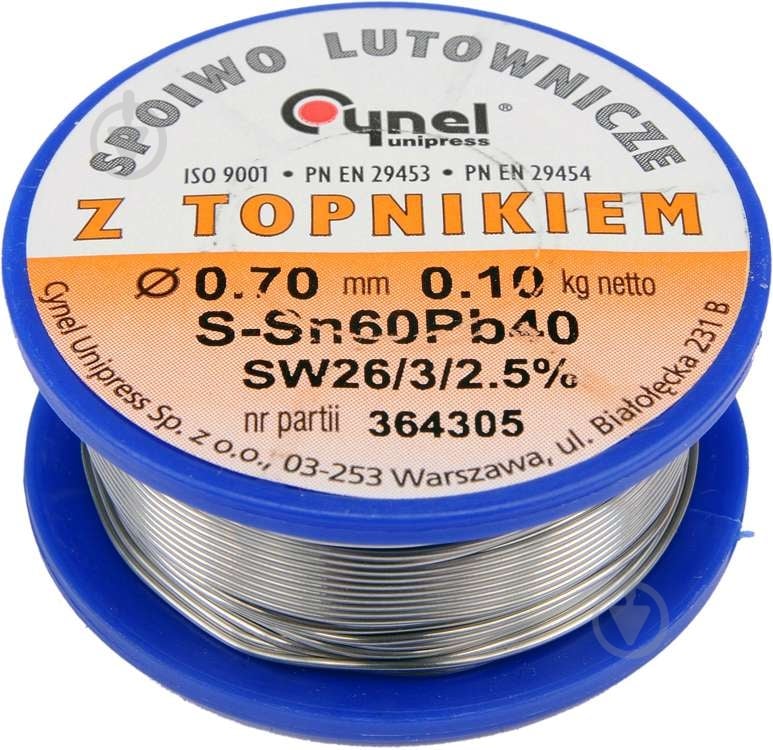 Припій Vorel Sn60-Pb40 d0,7 мм 100 г 76806 - фото 1