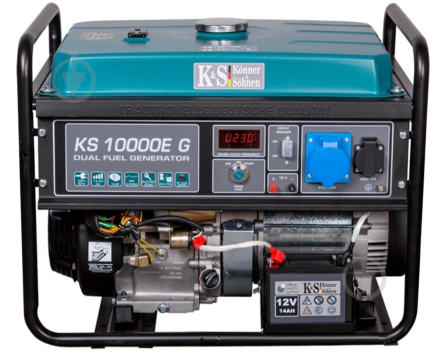 Генератор комбинированный Konner&Sohnen 7,5 кВт / 8 кВт 230 В KS 10000E G - фото 2